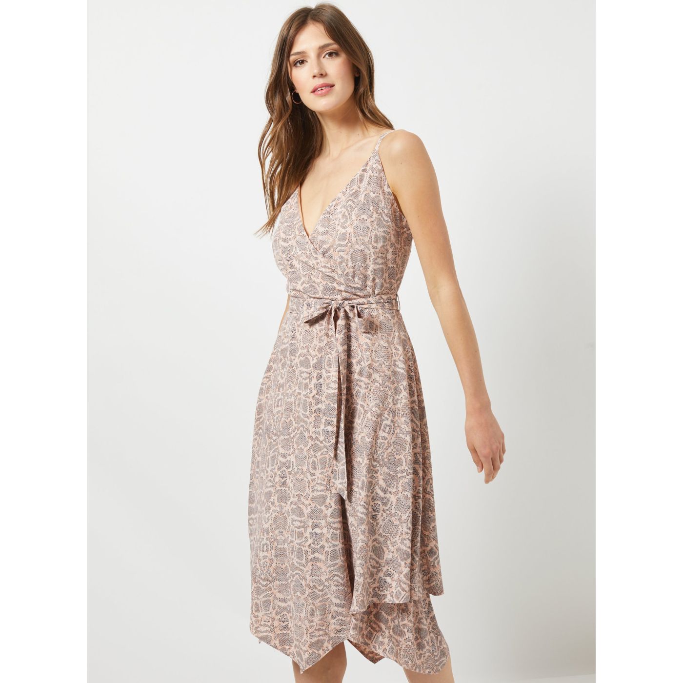 Light pink snake-patterned dress for Dorothy Perkins hangers