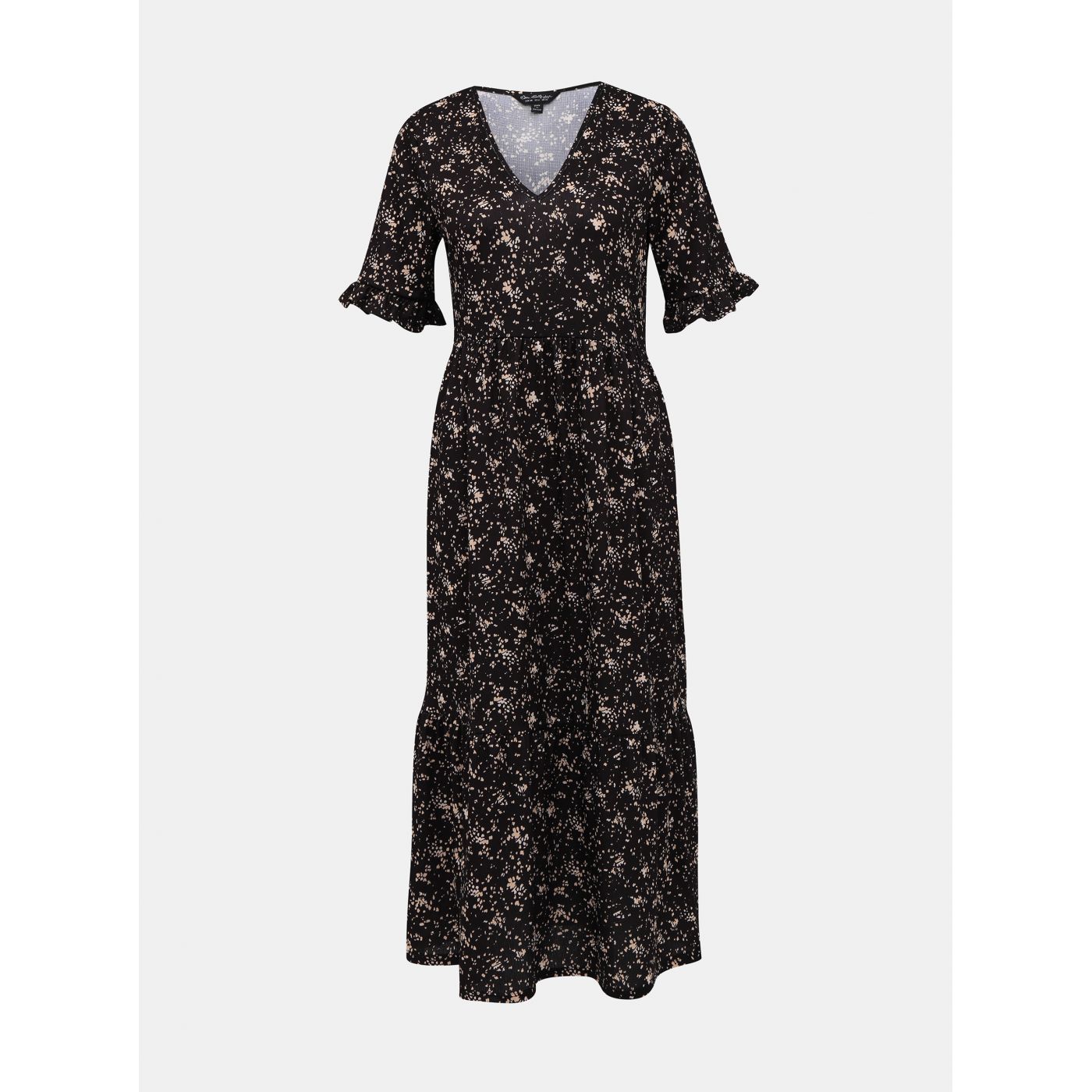 Miss Selfridge's Black Patterned Maxi Dress