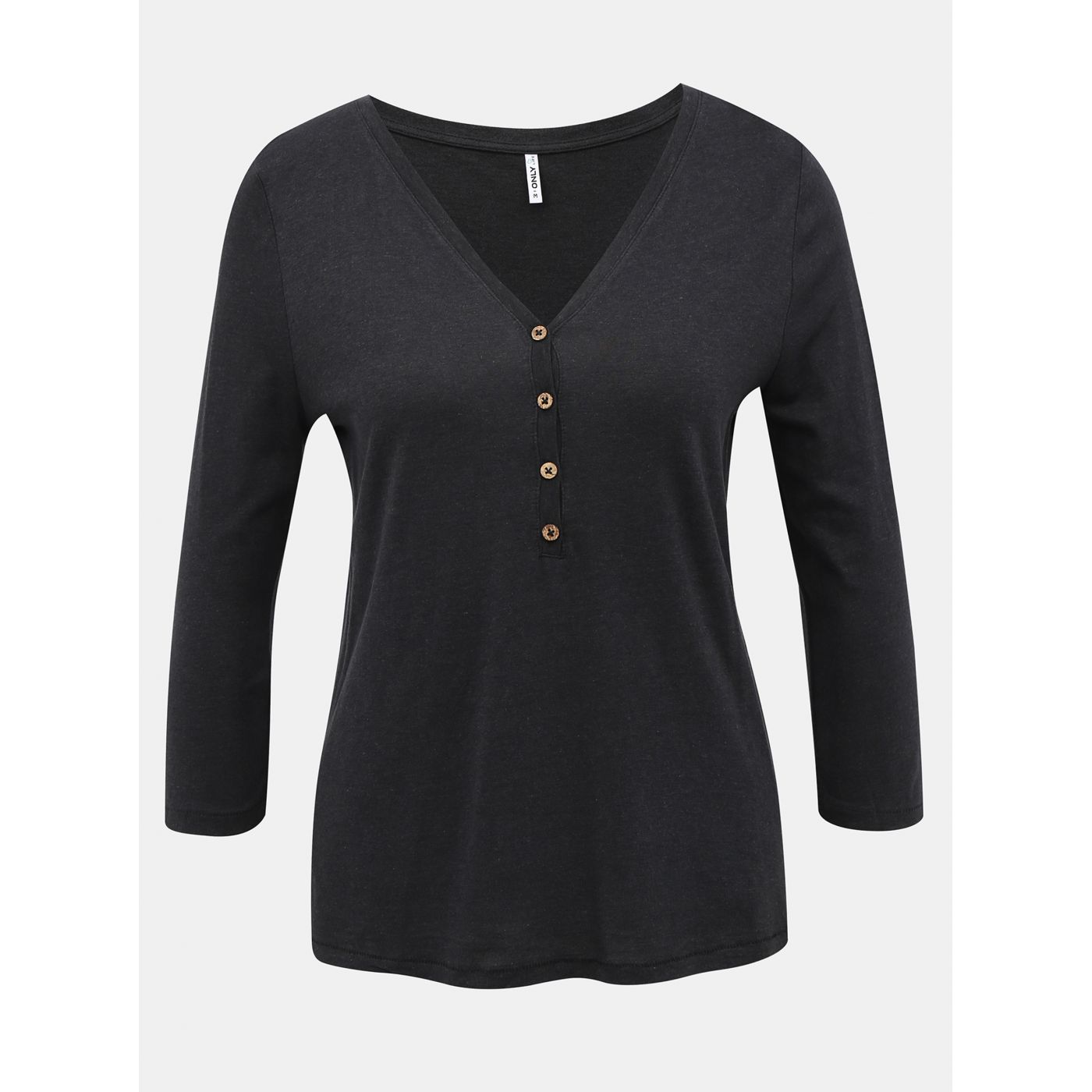 Black T-shirt with 3/4 sleeve ONLY Rosely