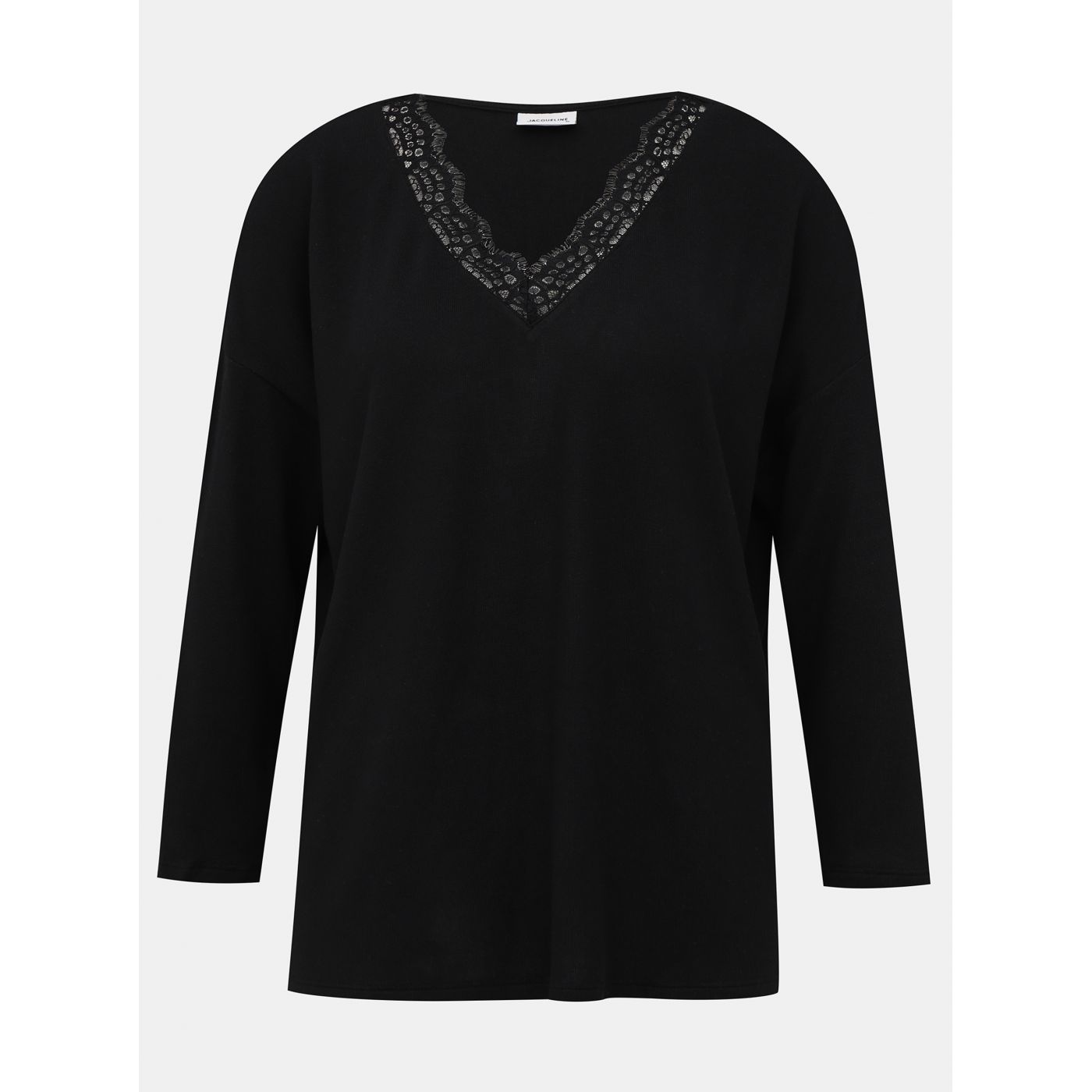 Black sweater with lace Jacqueline de Yong Choice