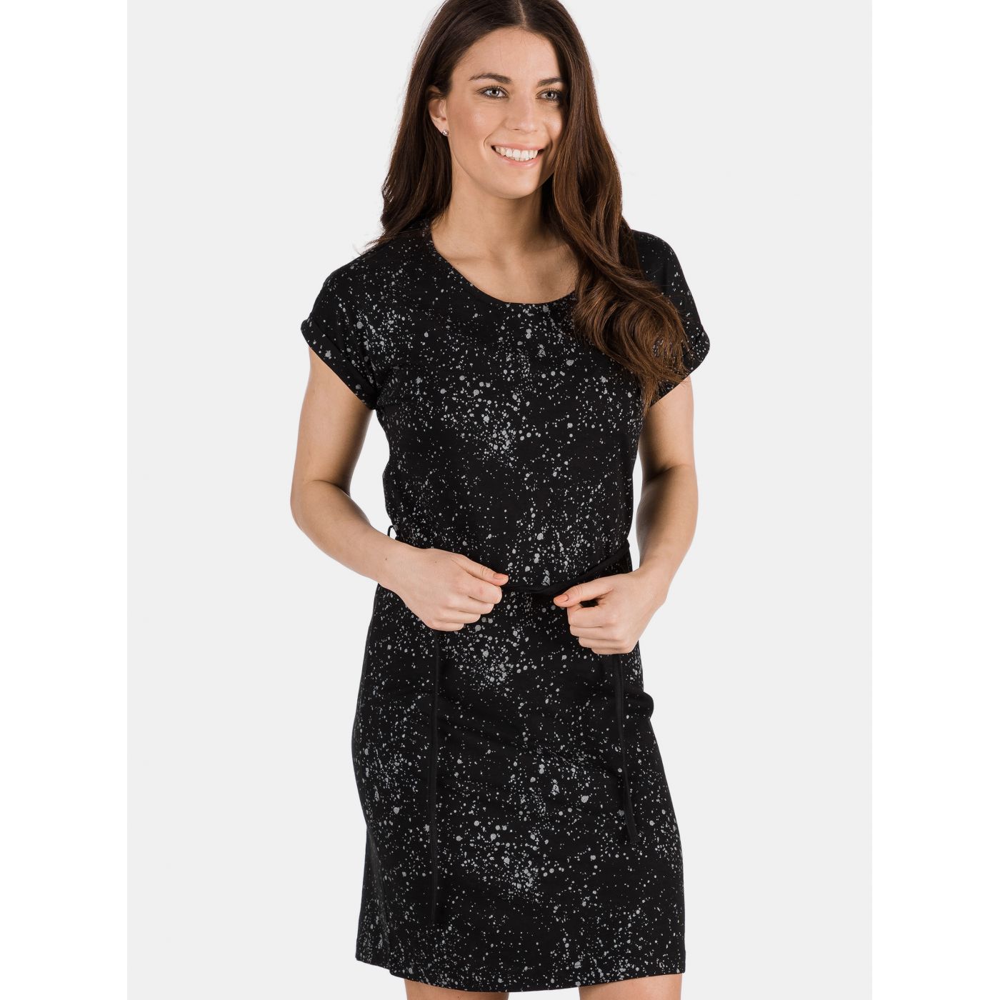 Black patterned dress SAM 73