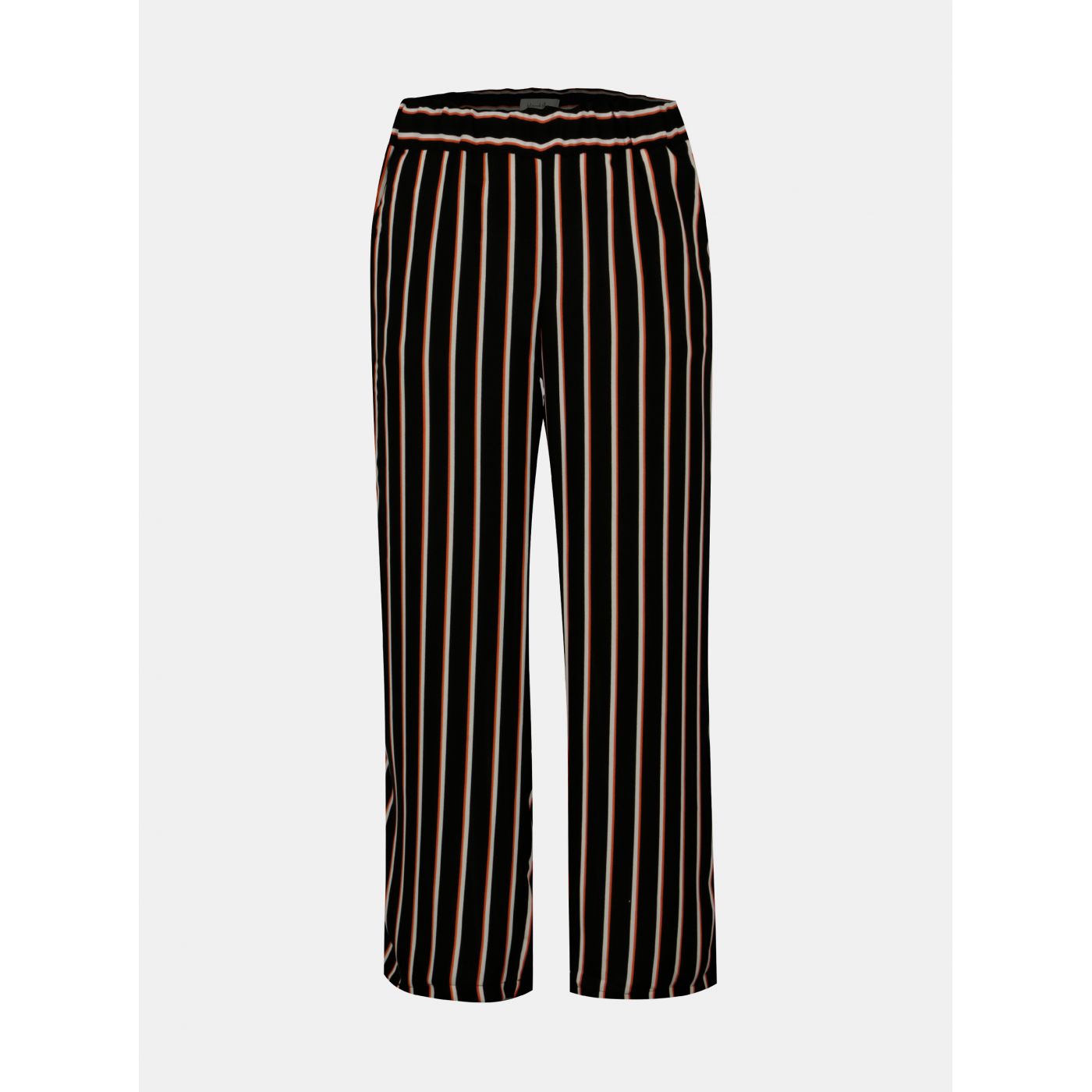 Blendshe Nora's Creamy-black Striped High Waist Pants
