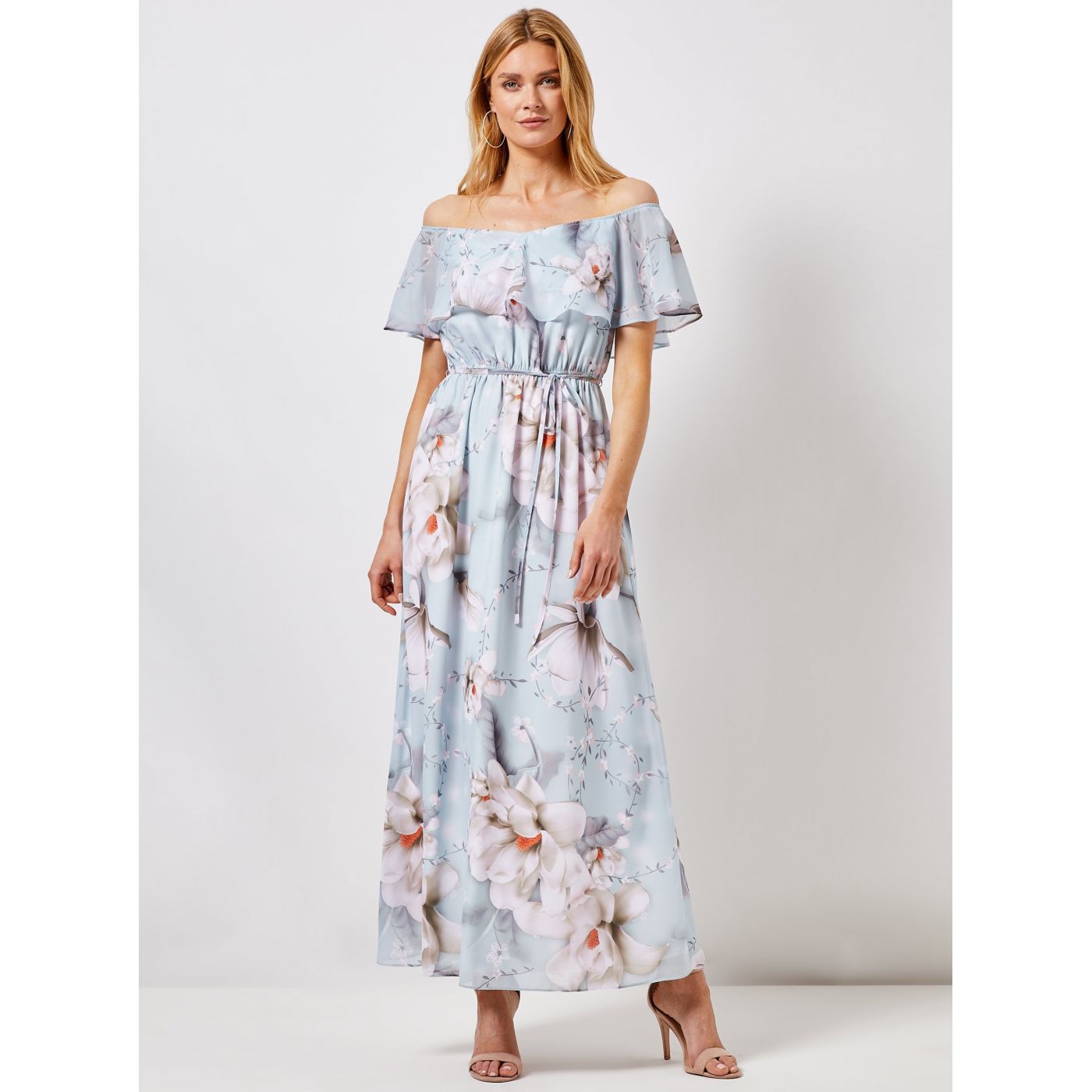 Light blue floral maxi dress by Dorothy Perkins