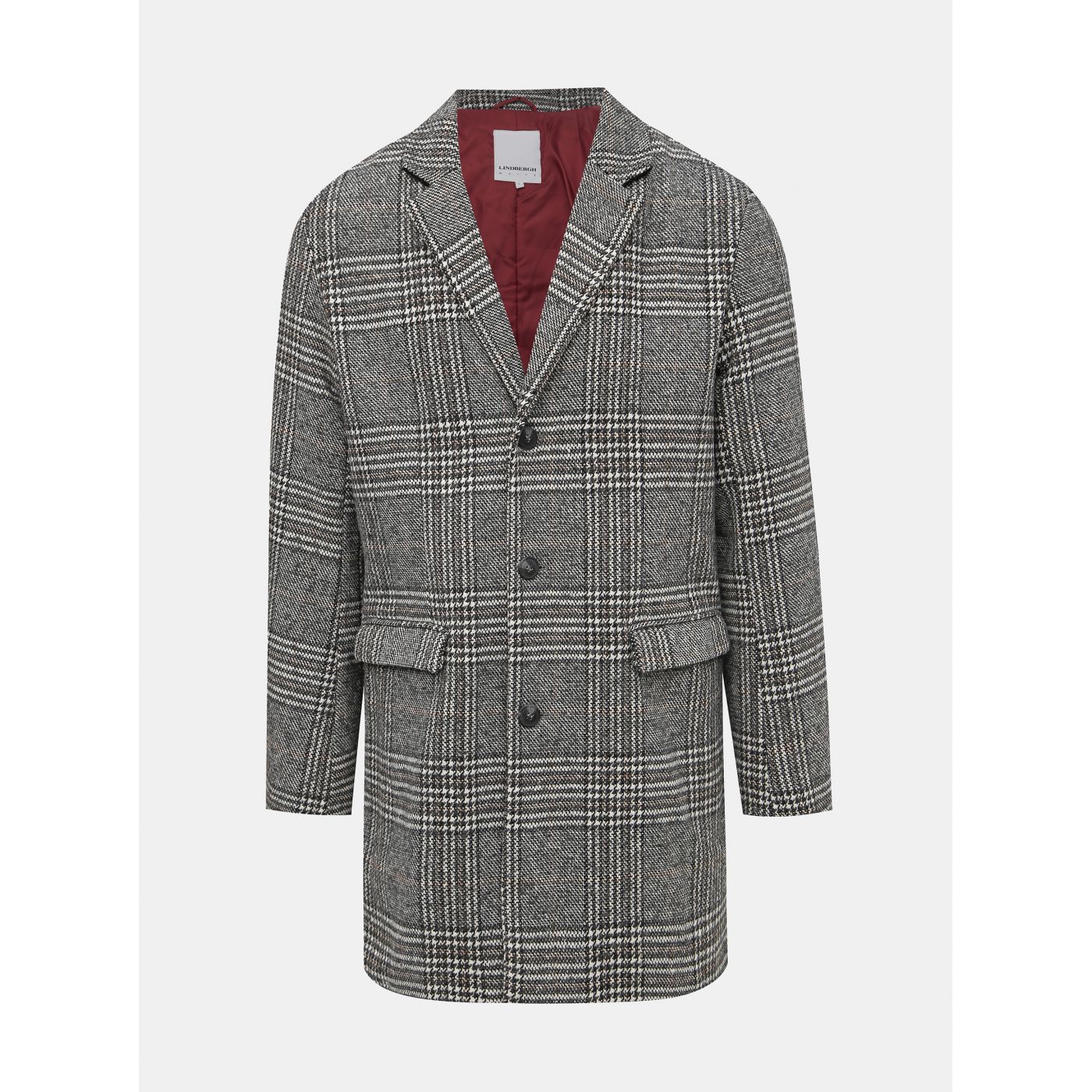Lindbergh Grey Plaid Coat