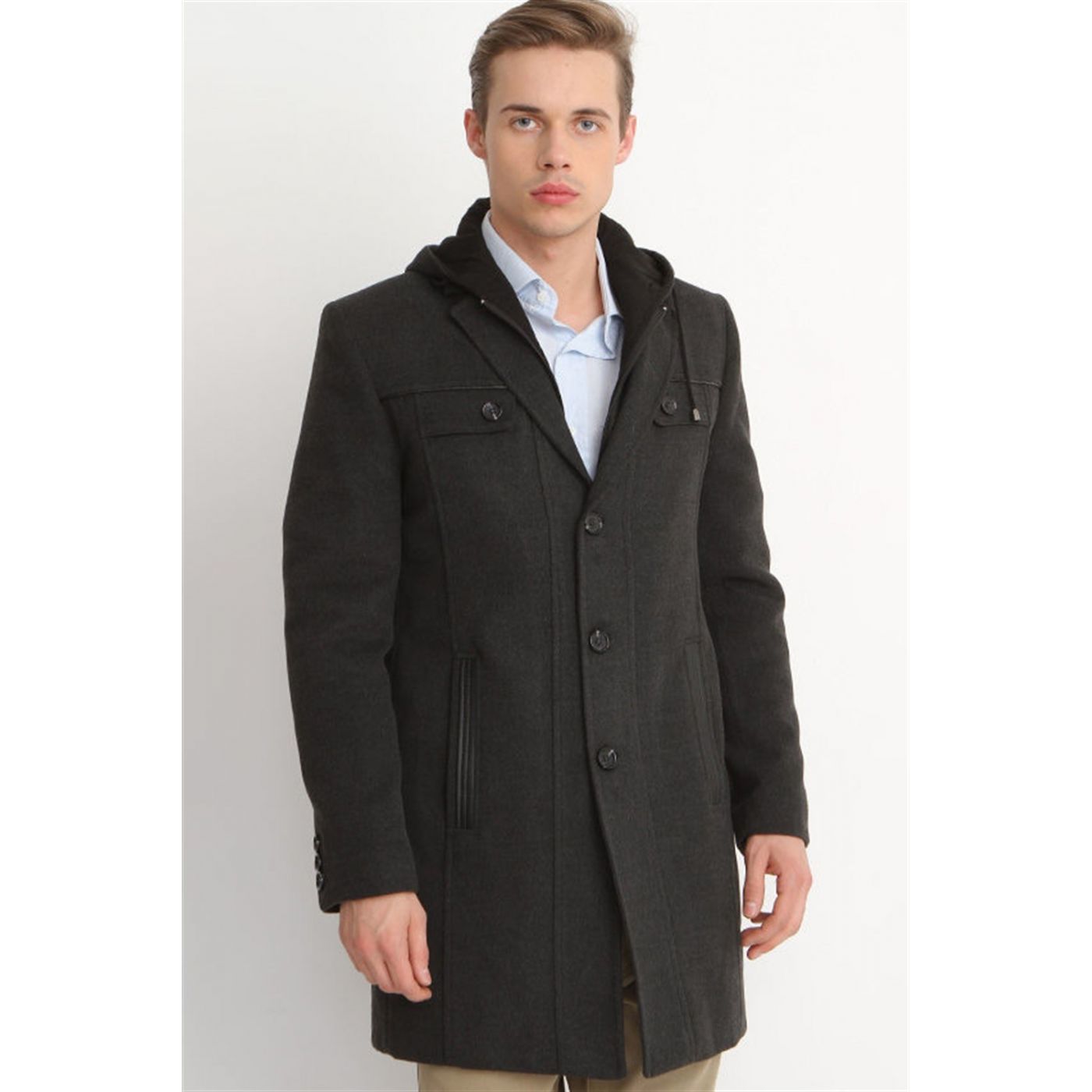 SICAK KIŞ MODASI PLT8217 DEWBERRY PALTO-ANTHRACITE