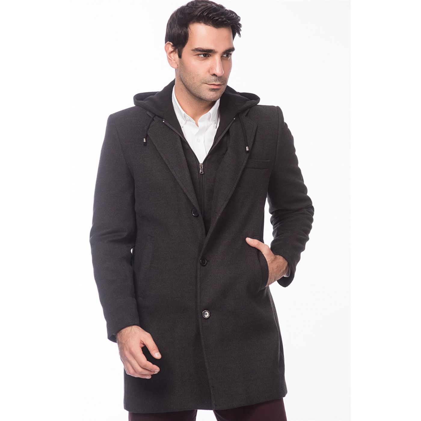 SICAK KIŞ MODASI PLT8213 DEWBERRY PALTO-ANTHRACIC