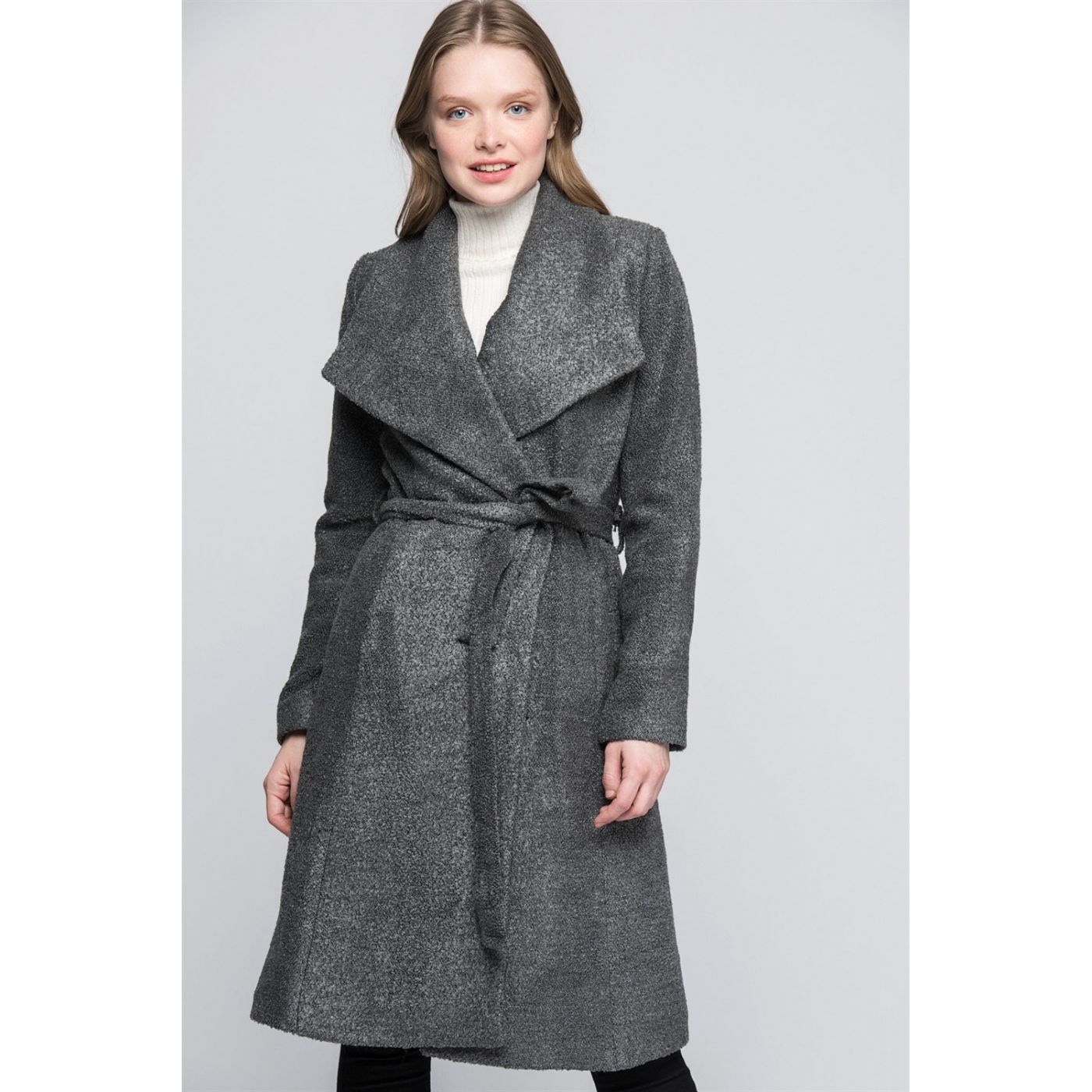 Z6424 DEWBERRY WOMEN's COAT-GREY