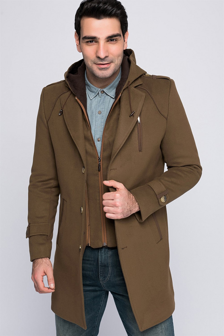 PLT8336 DEWBERRY MEN's COAT-CAMEL