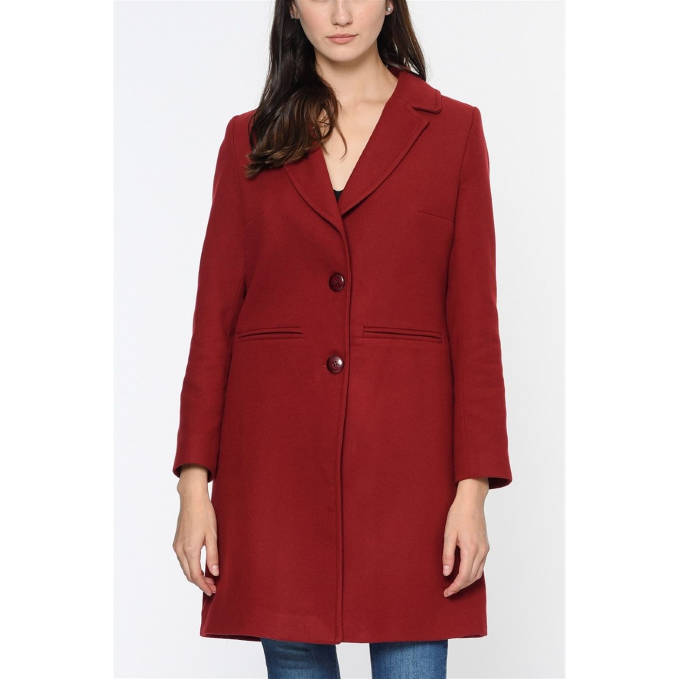 Z6380 DEWBERRY WOMEN's COAT-RED