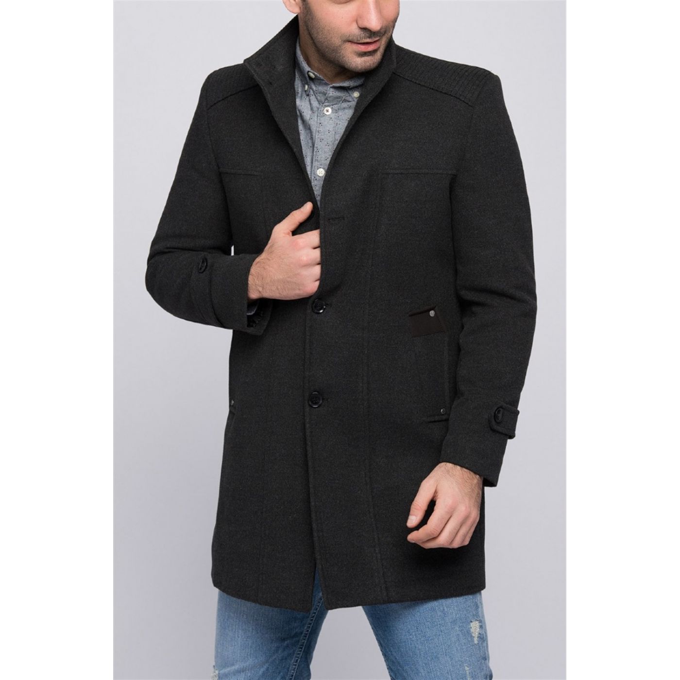 PLT8340 DEWBERRY MEN's COAT-ANTHRACITE