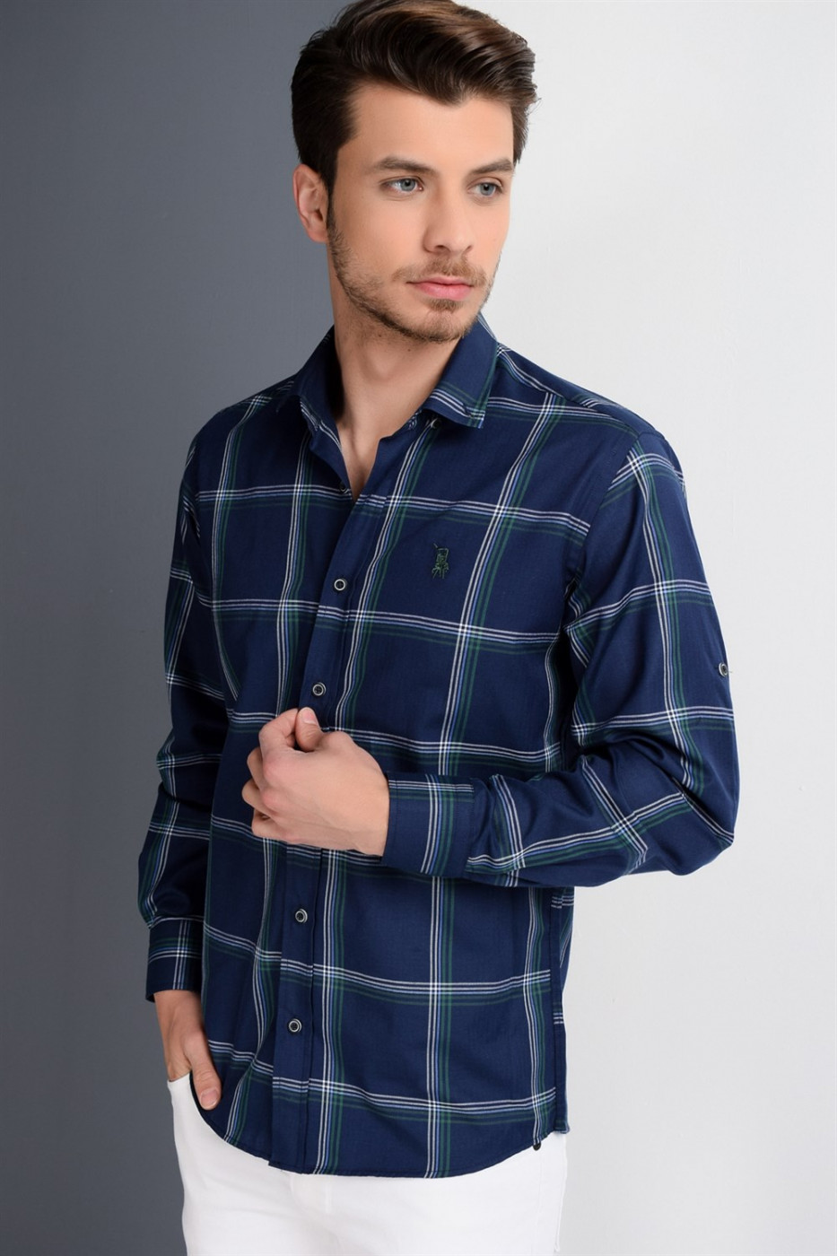 G654 DEWBERRY MEN's SHIRT-NICKNAME-GREEN