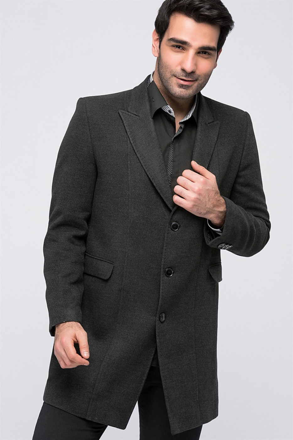 PLT8343 DEWBERRY MEN's COAT-ANTHRACITE