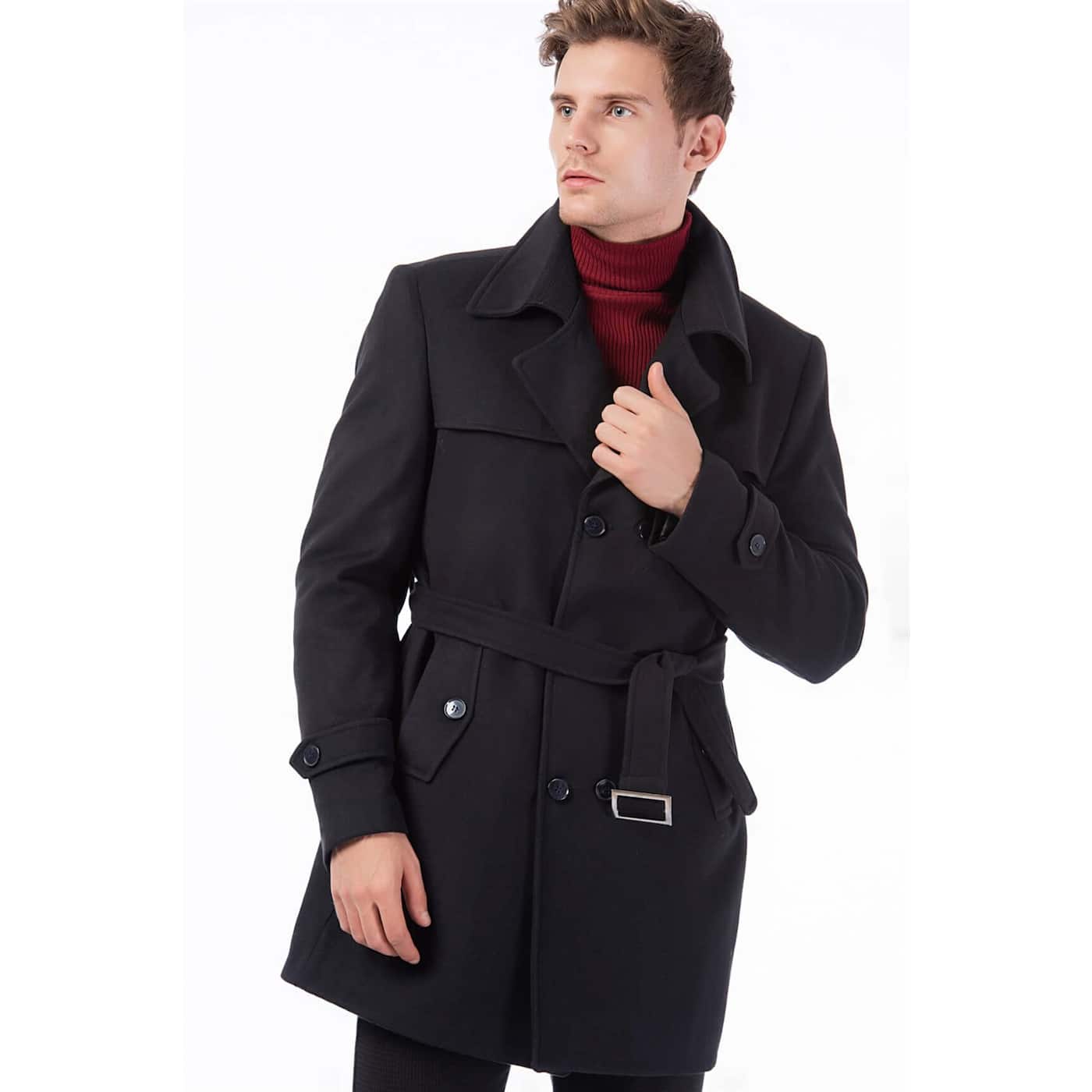 PLT8325 DEWBERRY MEN's COAT-LACİVERT