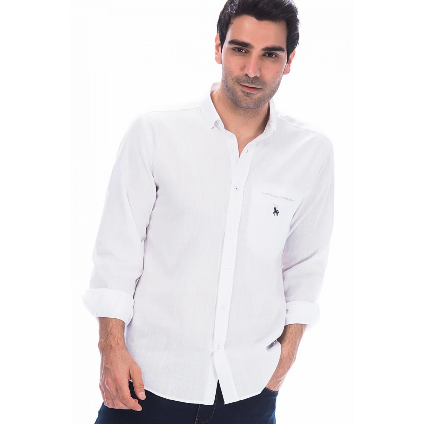 G615 DEWBERRY LINEN SHIRT-WHITE