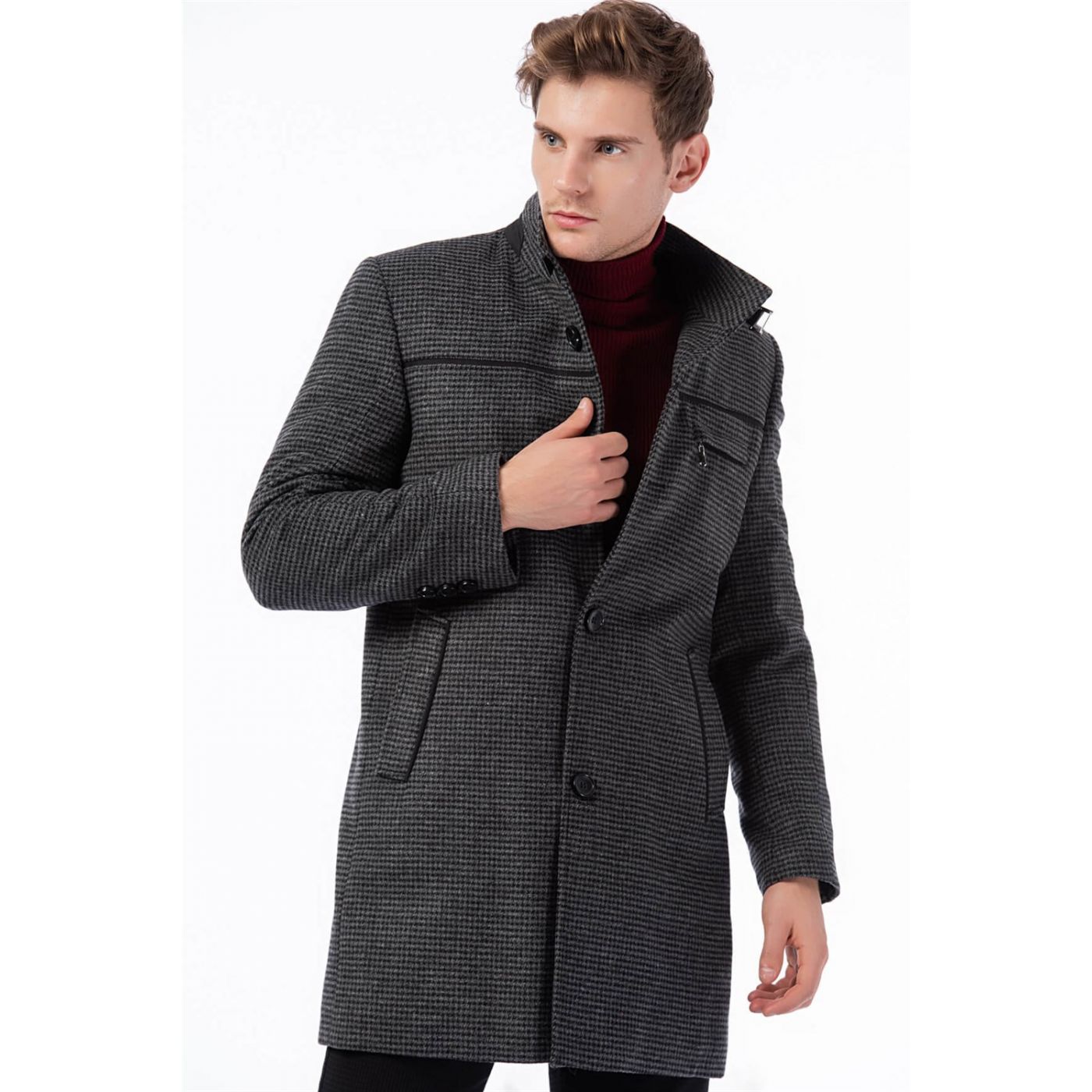 PLT8324 DEWBERRY COAT-ACCIDENT OIL GREY