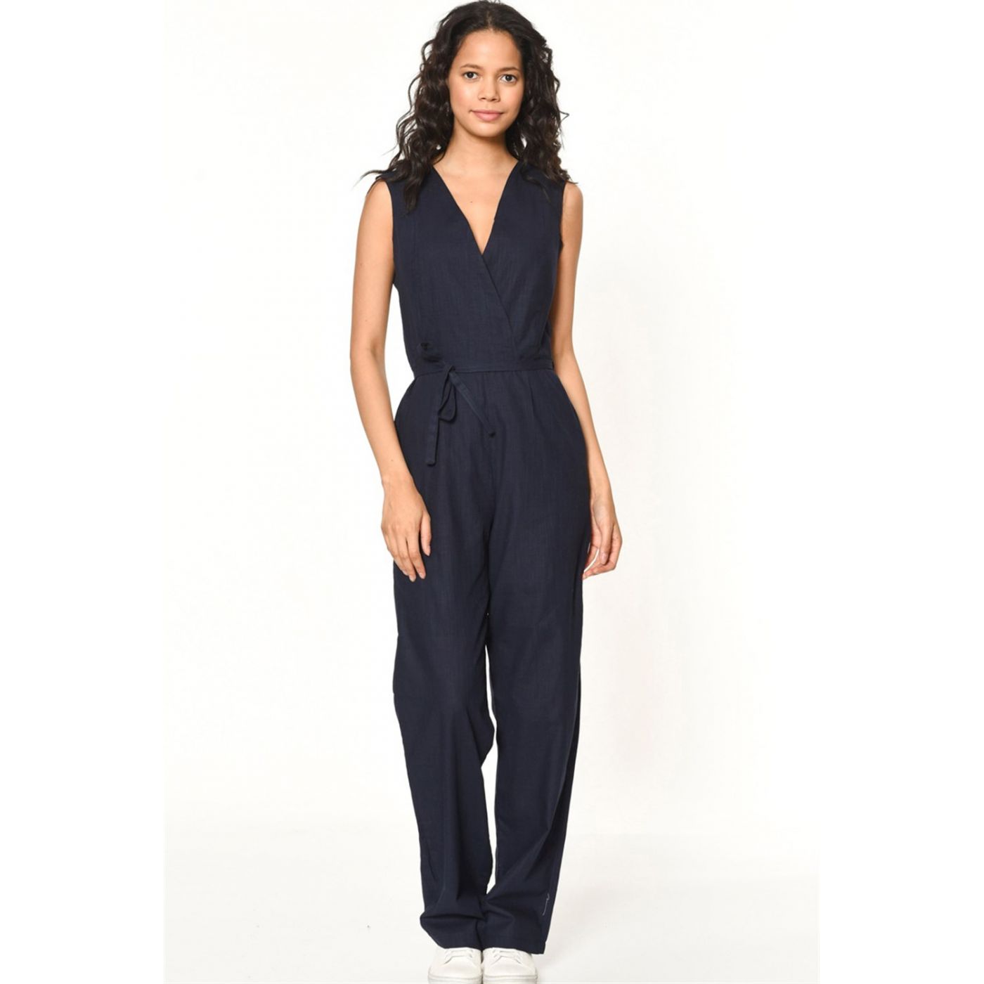 Z6269 DEWBERRY WOMEN'S JUMPSUIT-NAVY