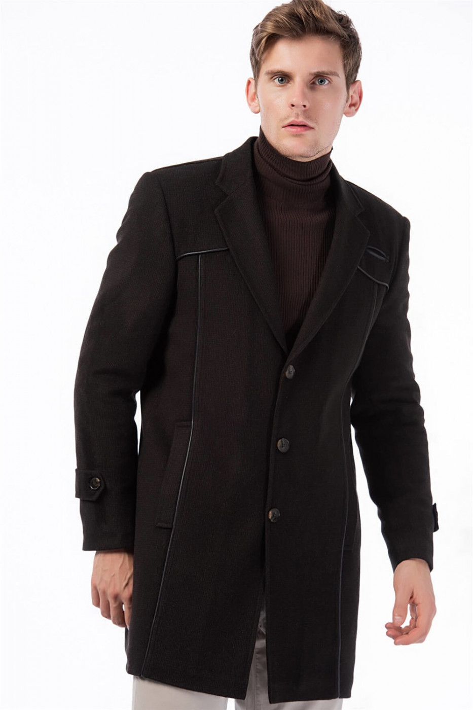 PLT7640 DEWBERRY COAT-PATTERNED COFFEE