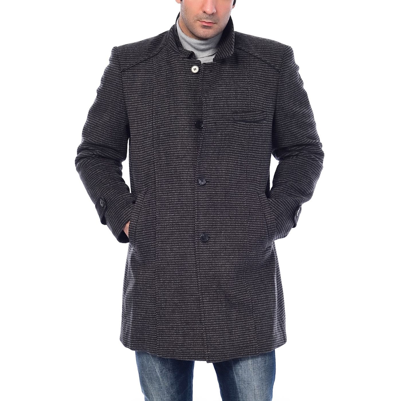 PLT7226 DEWBERRY BATTAL COAT-PATTERNED COFFEE 2