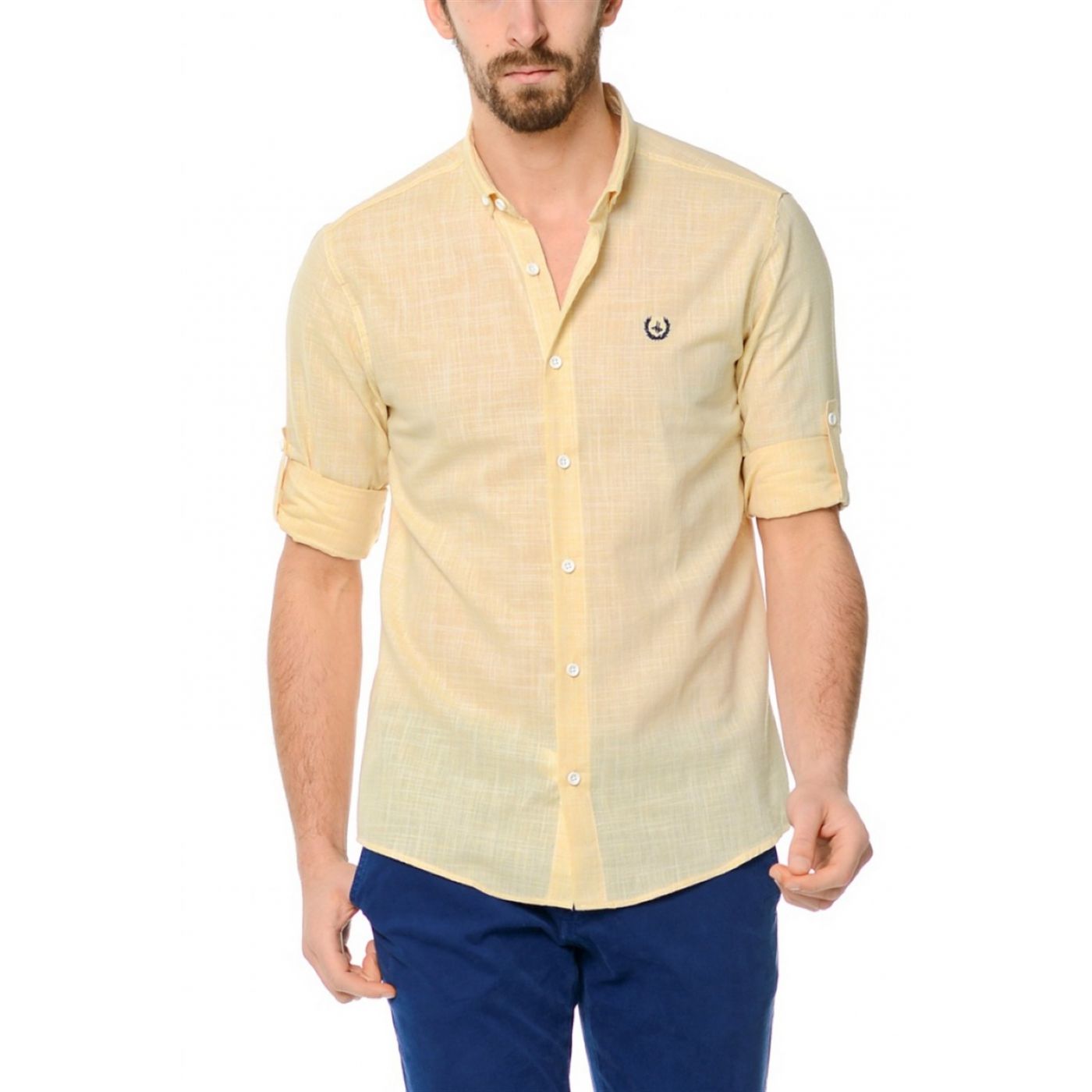 G586 DEWBERRY LINEN-LOOKING COTTON SHIRT-SARI