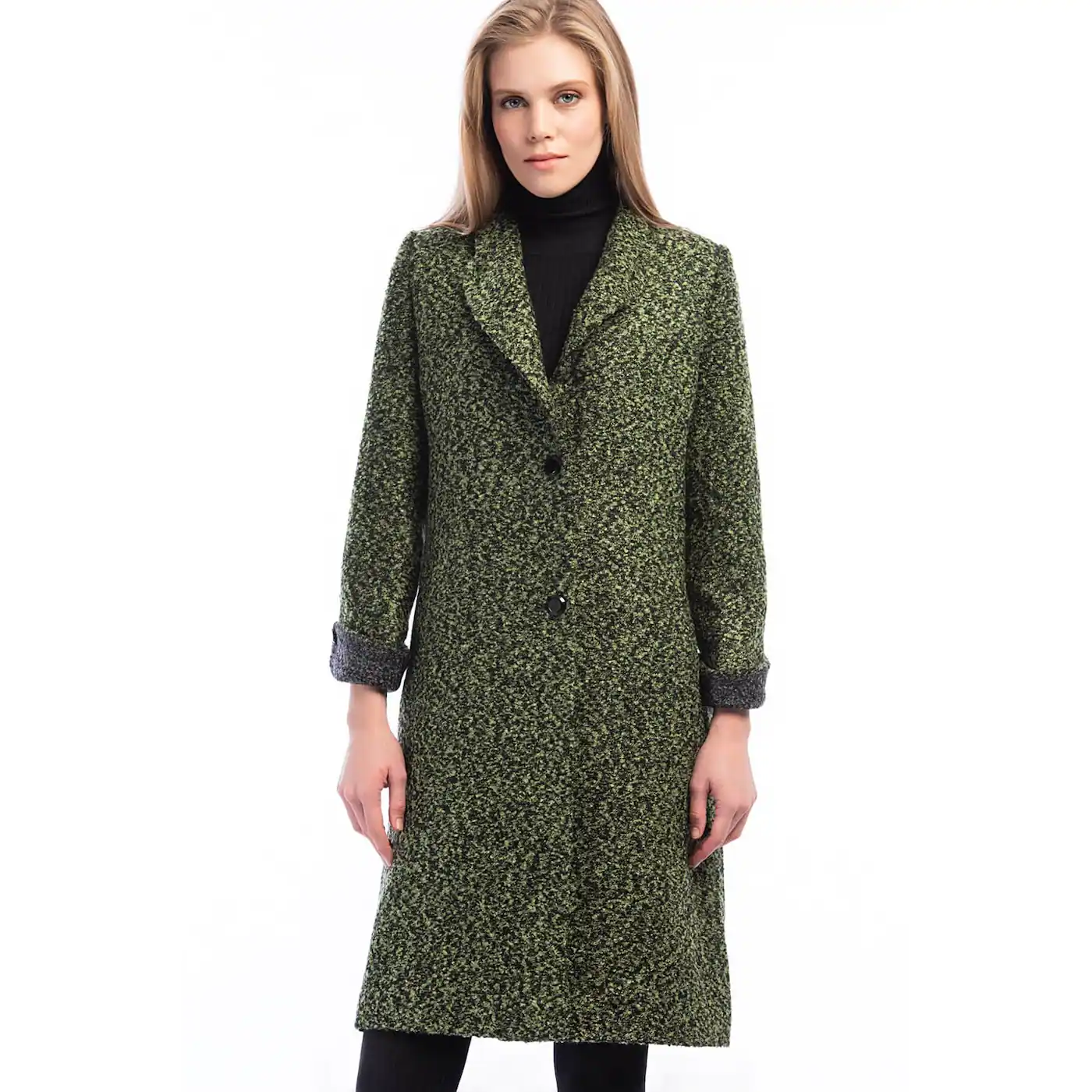 Z6601 DEWBERRY WOMEN's COAT-GREEN
