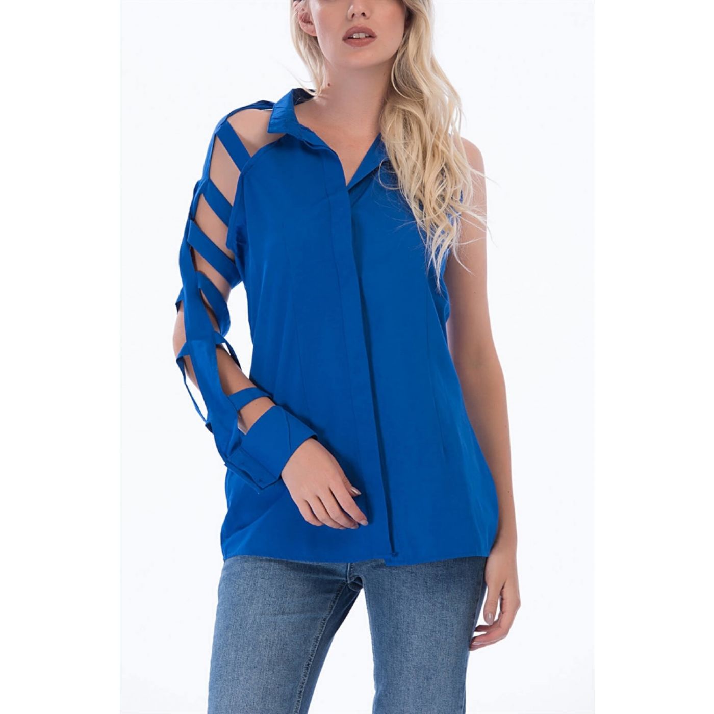 Z6593 DEWBERRY WOMEN'S SHIRT-SAKS