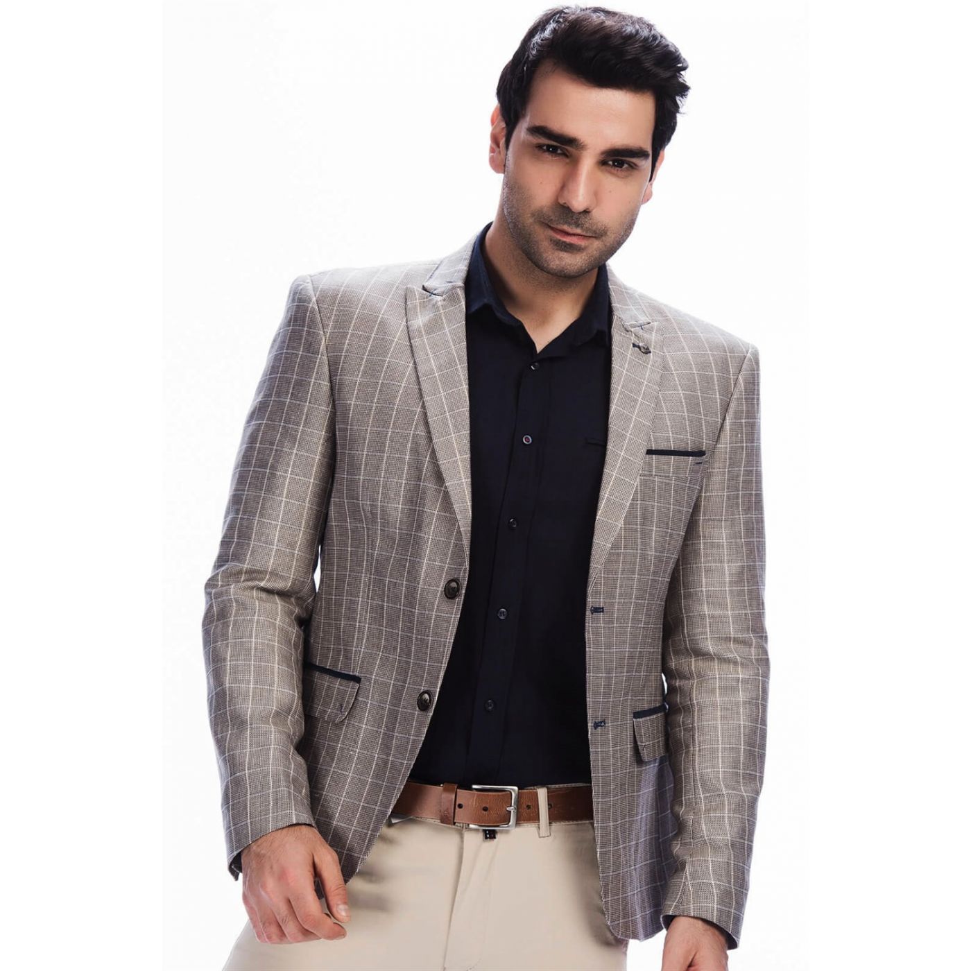 C7855 DEWBERRY JACKET-PLAID COFFEE