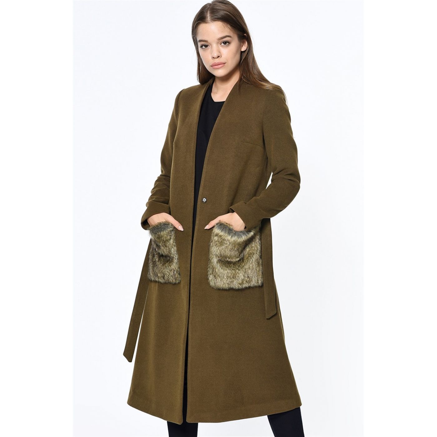 Z6363 DEWBERRY WOMEN's PALTO-CAMEL