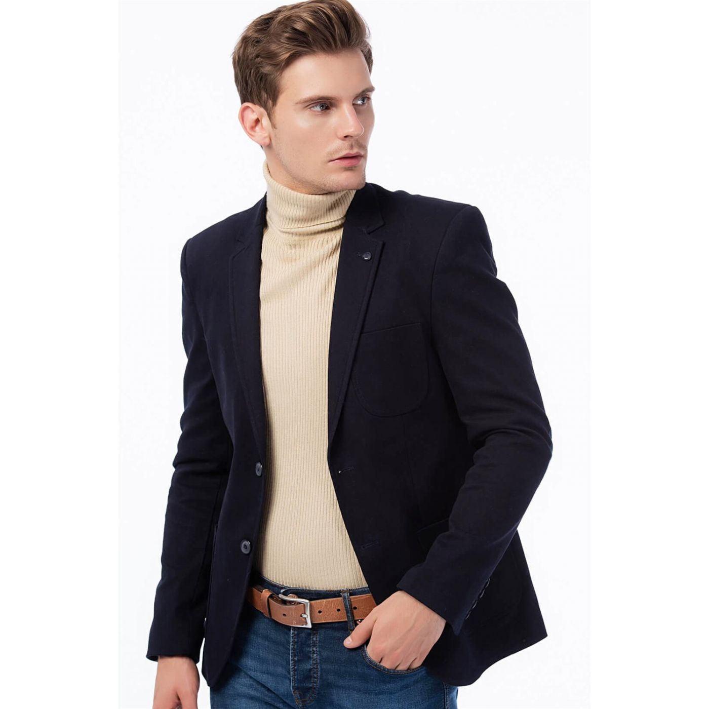 ŞIK CEKETLER C9046 DEWBERRY JACKET-LACİVERT