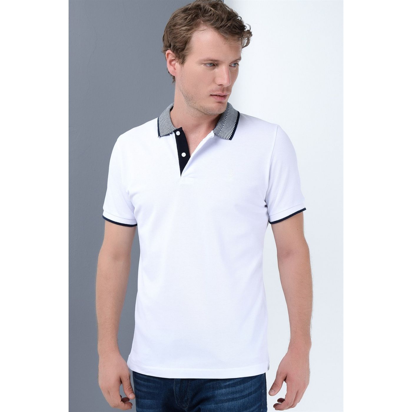 T8565 DEWBERRY MEN's T-SHIRT-WHITE