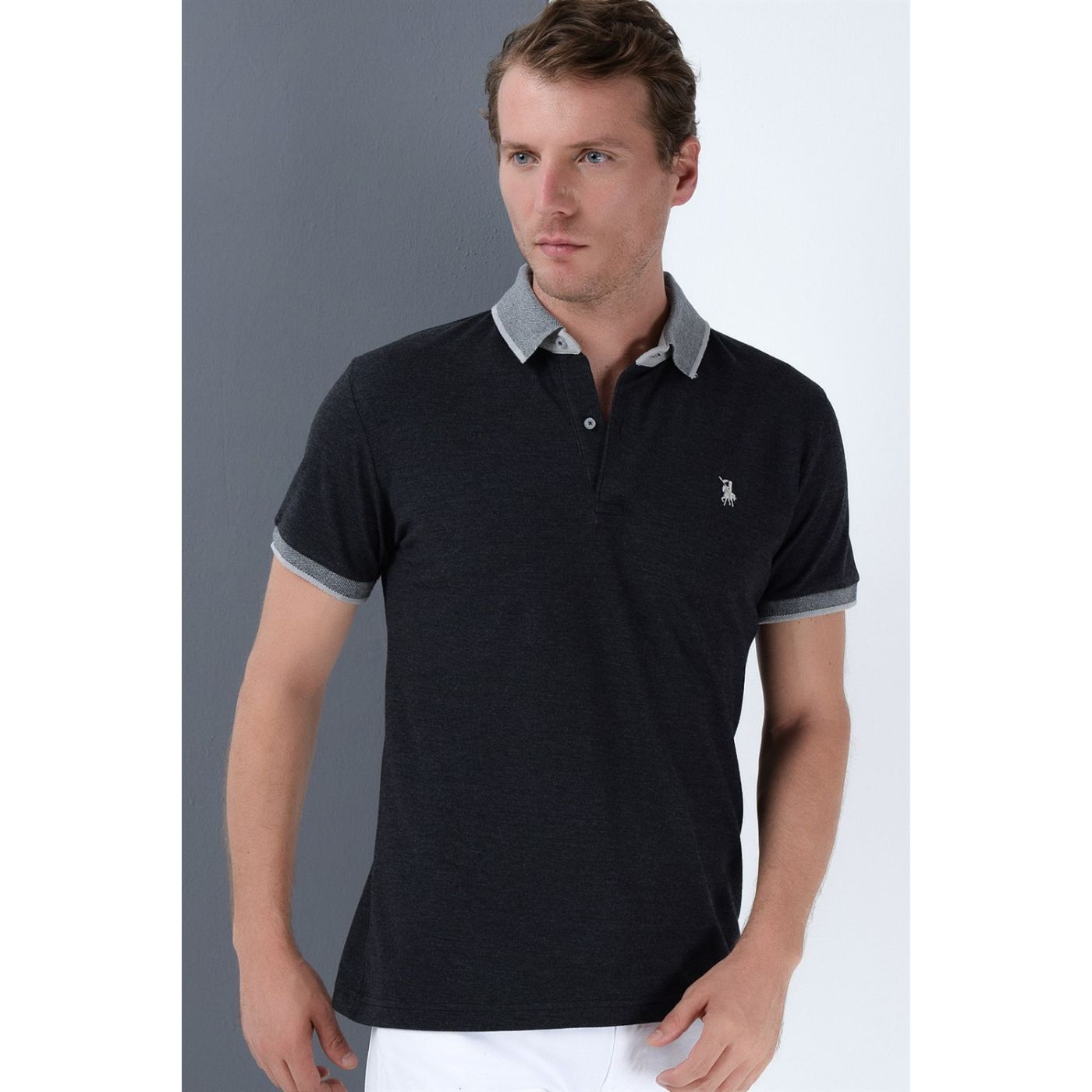 T8566 DEWBERRY MEN's T-SHIRT-ANTHRACITE