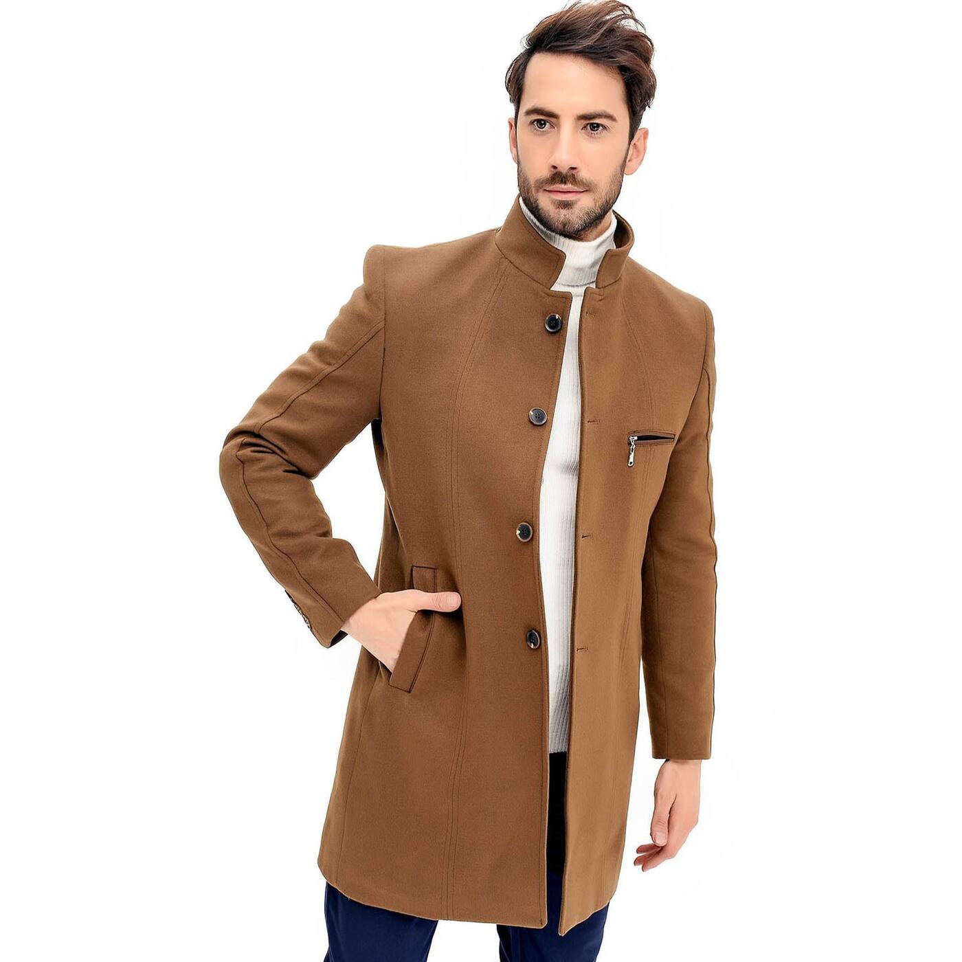 PLT8362 DEWBERRY MEN's COAT-CAMEL