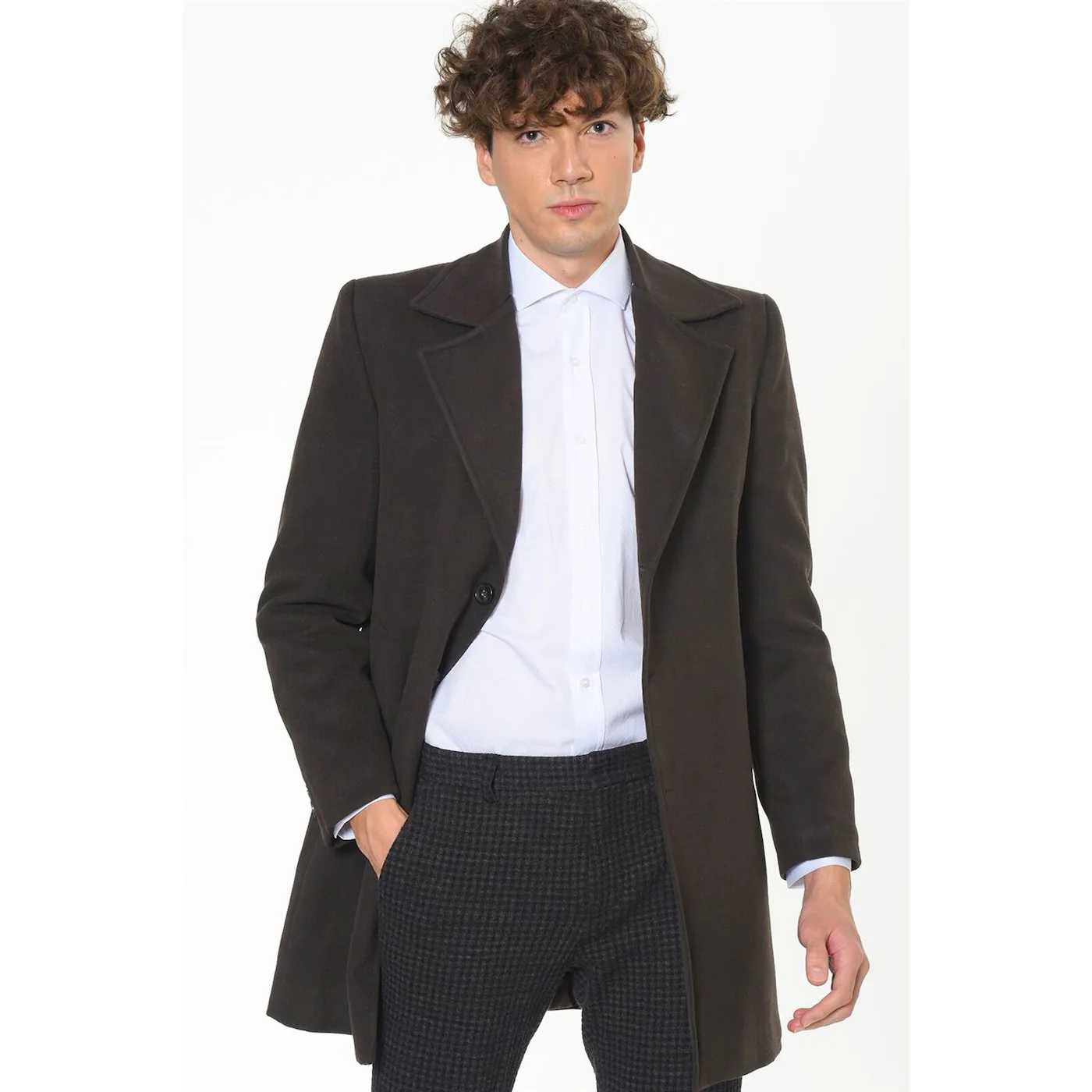 PLT8319 DEWBERRY MEN's COAT-COFFEE