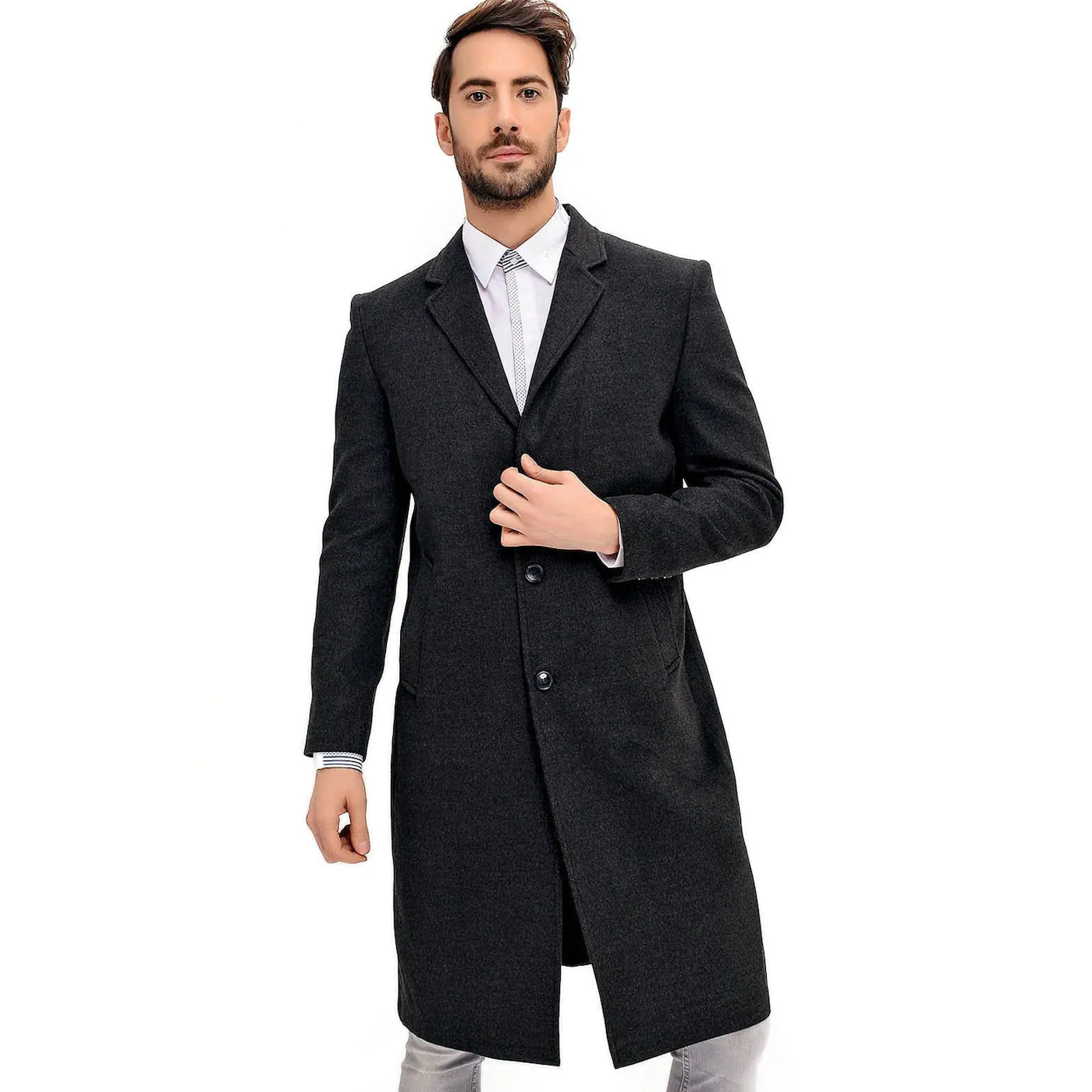 PLT8363 DEWBERRY MEN's COAT-ANTHRACITE