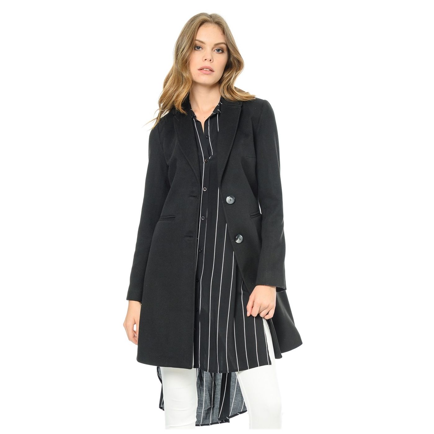 Z6133 DEWBERRY WOMEN'S COAT-BLACK