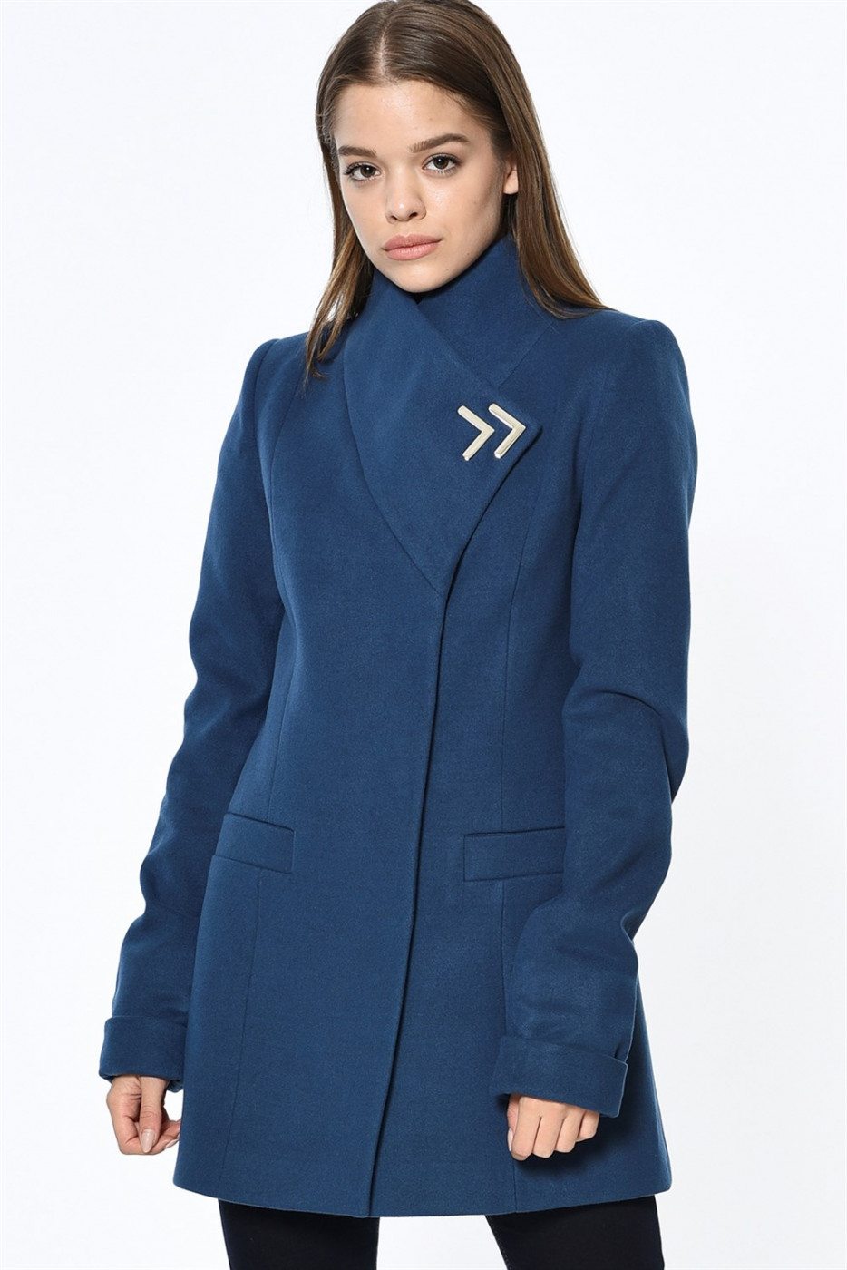 Z6634 DEWBERRY WOMEN KABAN-INDIGO