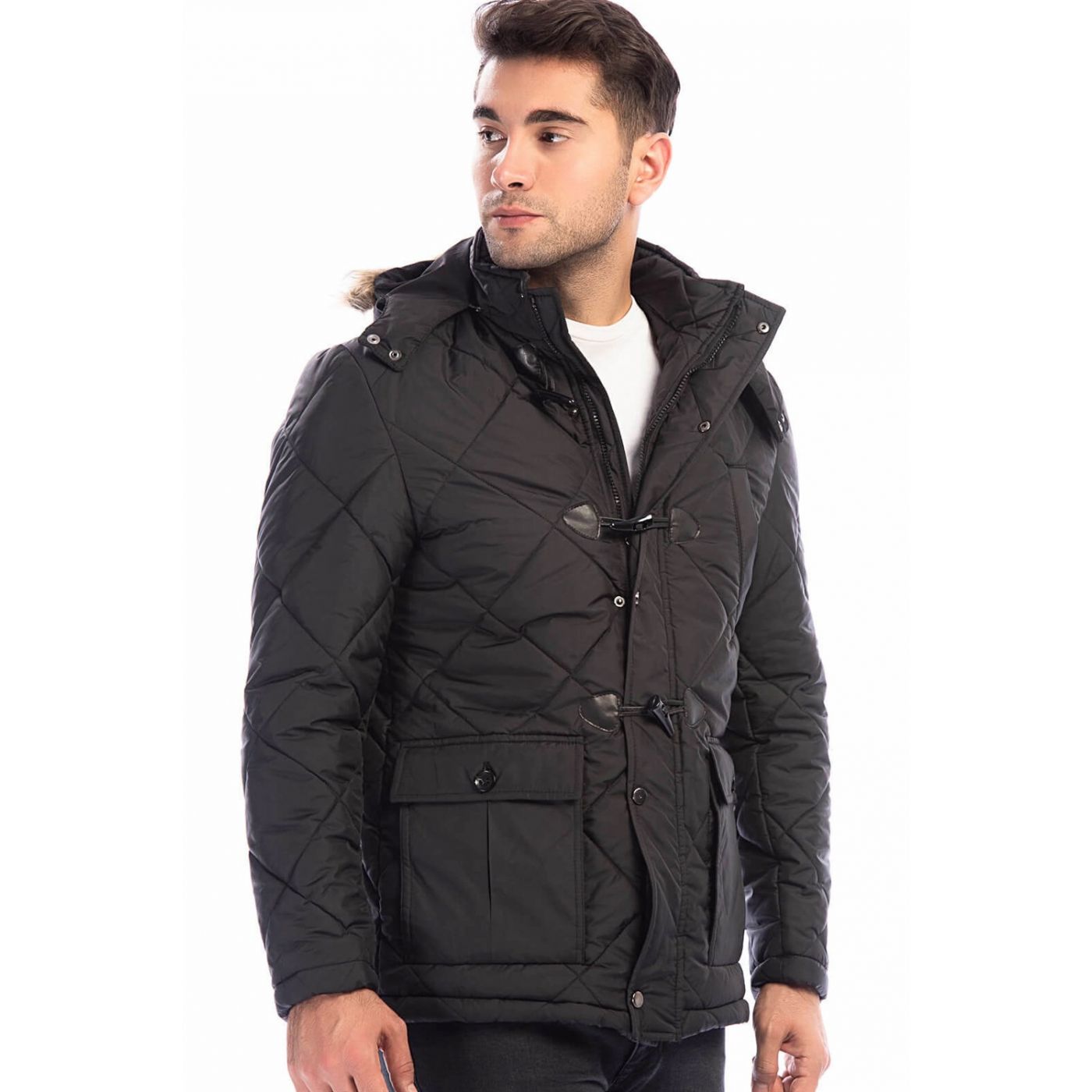 M8634 DEWBERRY MEN's COAT-BLACK