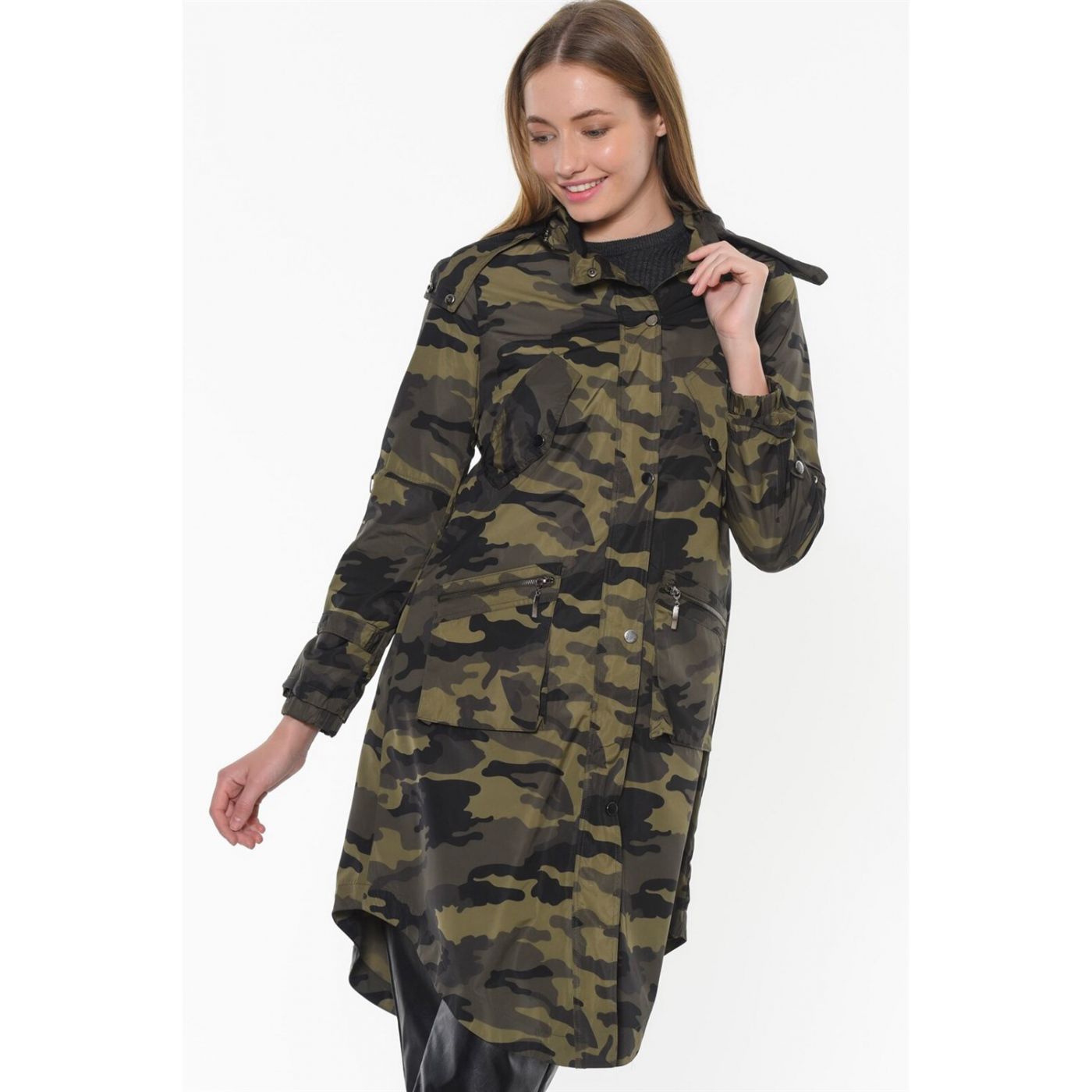 Z6417 DEWBERRY WOMEN's PARKA-CAMOUFLAGE