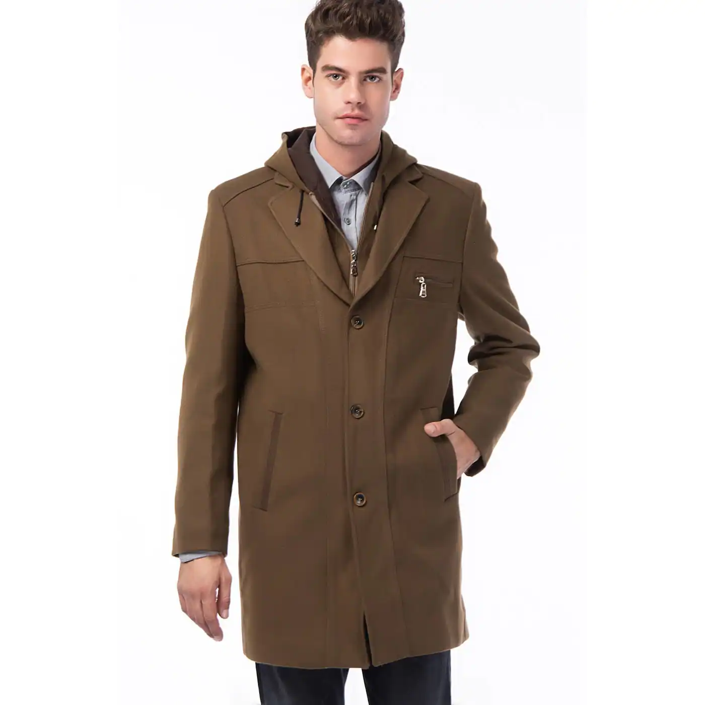 PLT8354 DEWBERRY SLIM-FIT COAT-CAMEL