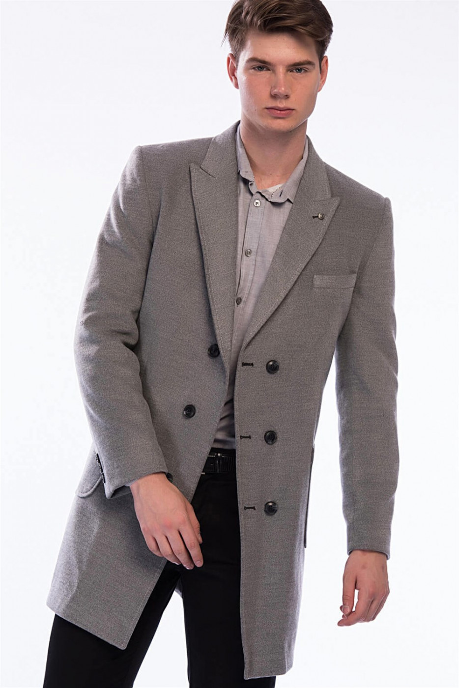PLT8355 DEWBERRY MEN's COAT-GREY