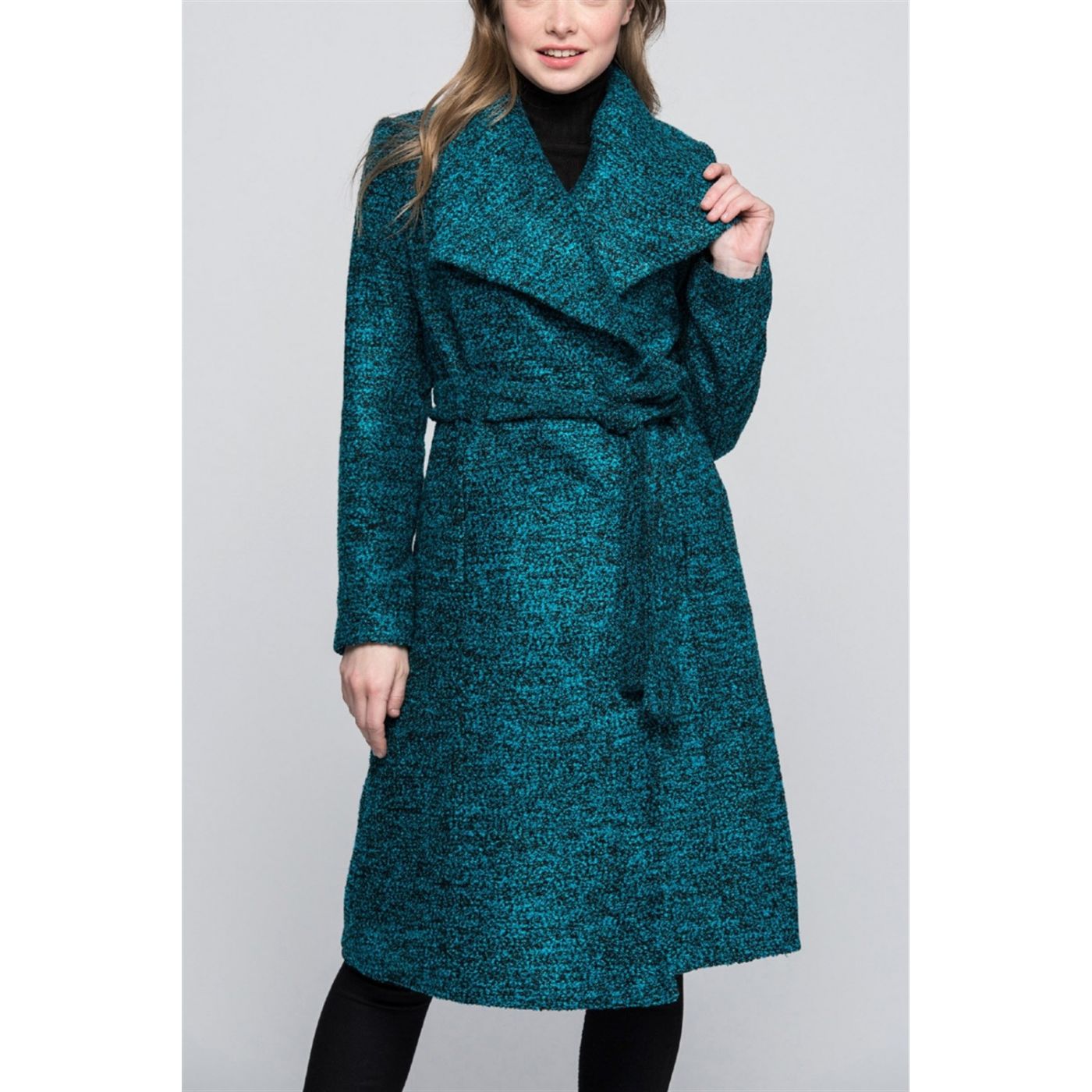 Z6424 DEWBERRY WOMEN's COAT-BLUE