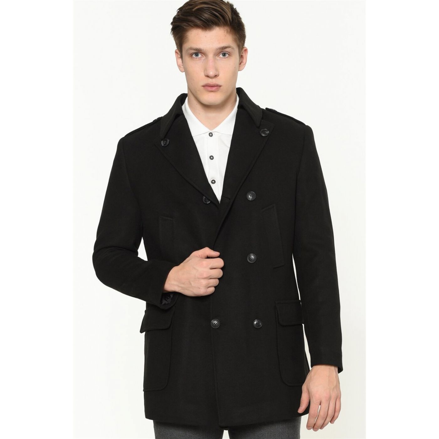 PLT8353 DEWBERRY SLIM-FIT COAT-BLACK