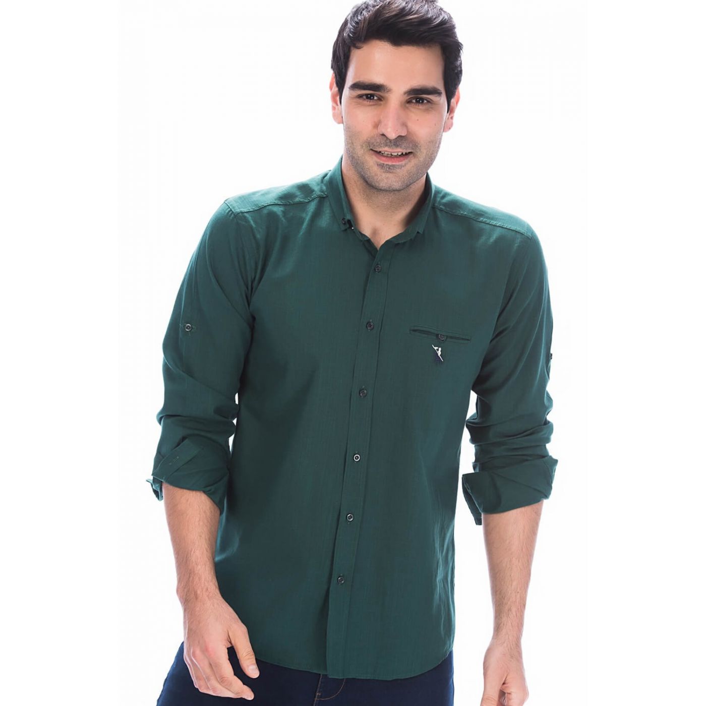 G615 DEWBERRY LINEN SHIRT-GREEN