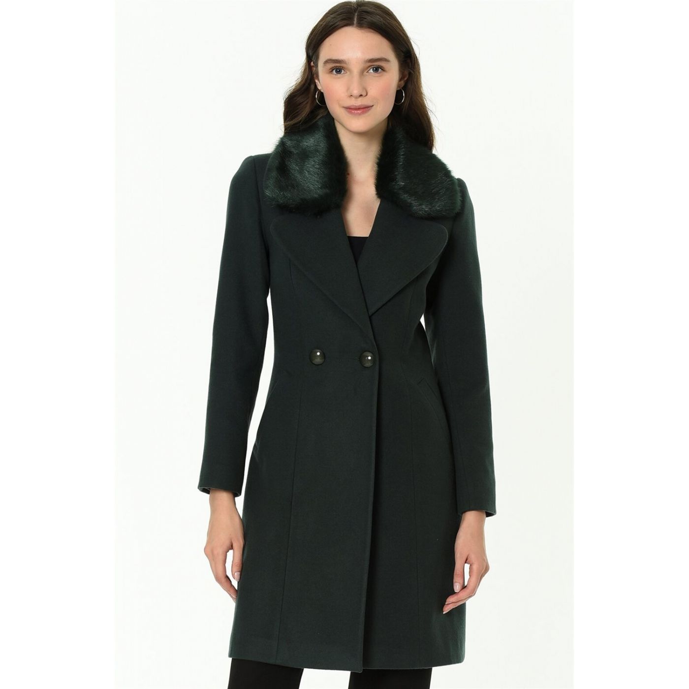 Z6643 DEWBERRY WOMEN KABAN-GREEN