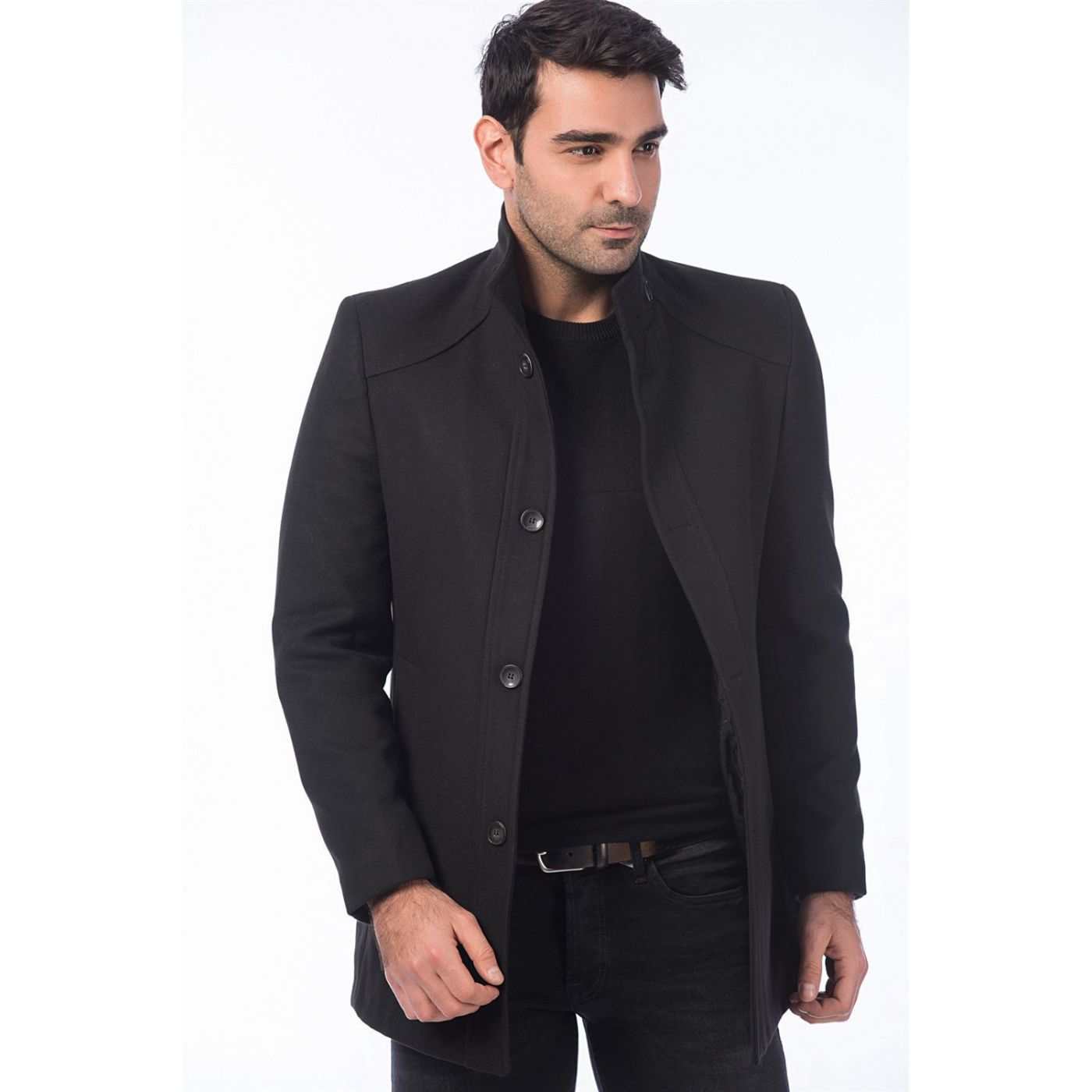 PLT8326 DEWBERRY MEN's COAT-BLACK