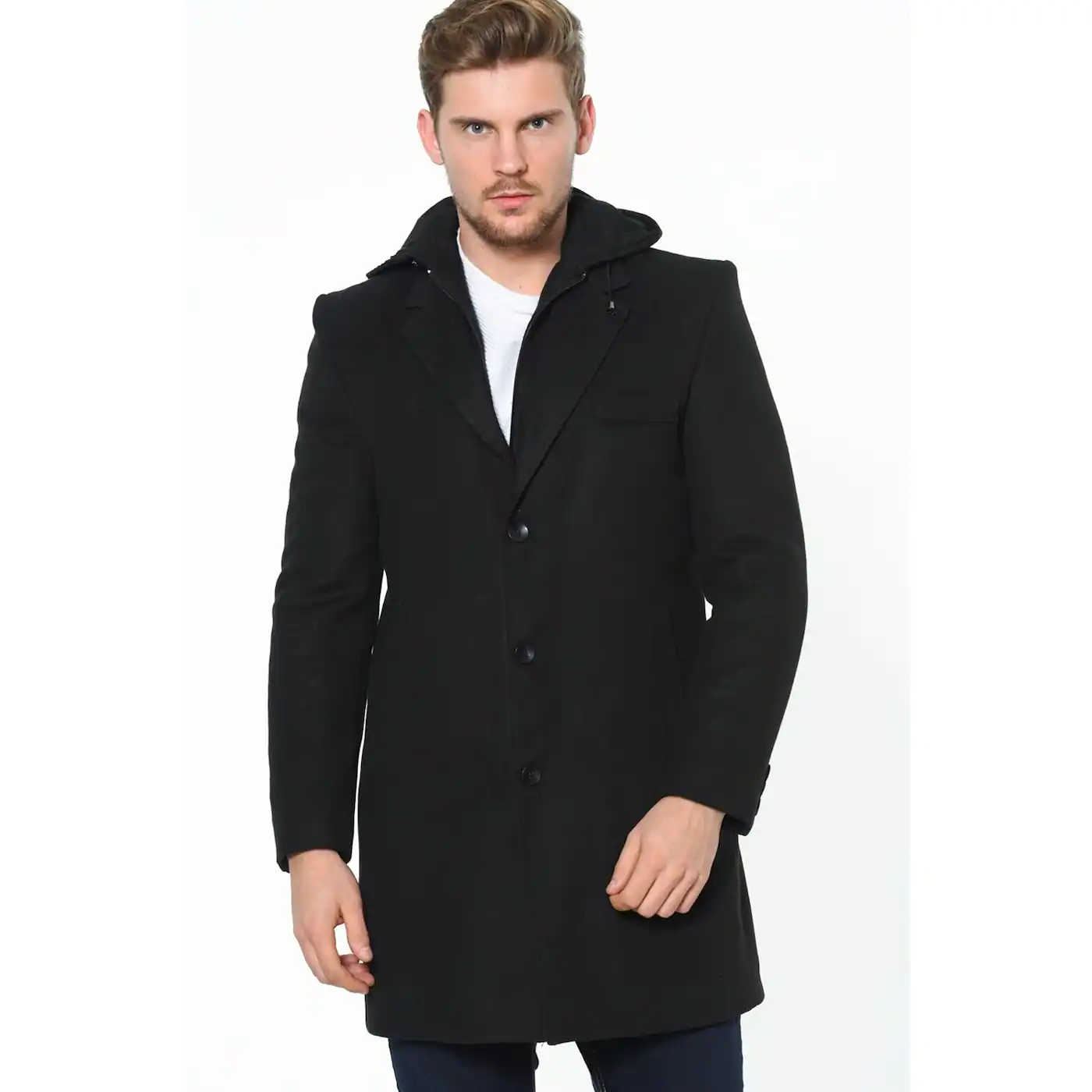PLT8331 DEWBERRY MEN's COAT-BLACK