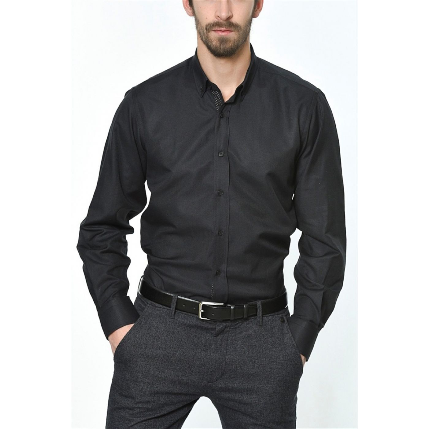G614 DEWBERRY SHIRT-BLACK