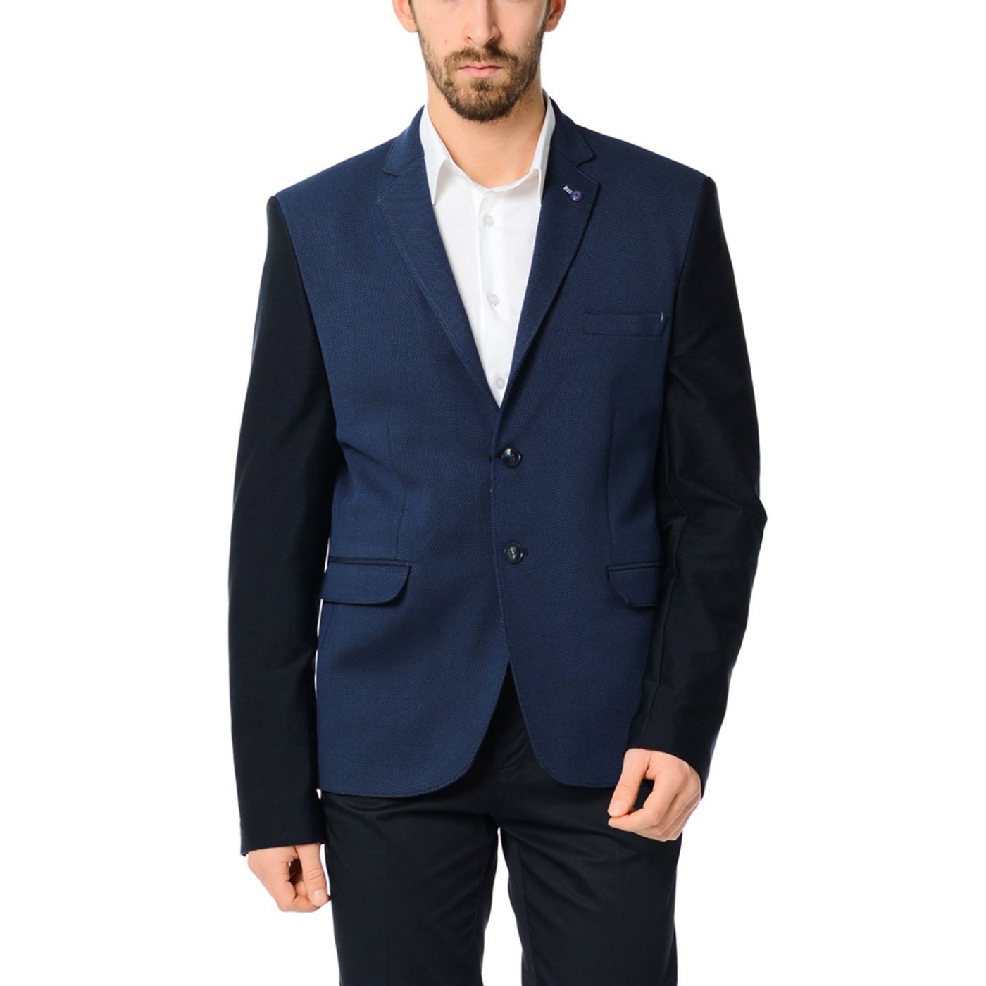 ŞIK CEKETLER C9020 DEWBERRY MEN's JACKET-PATTERNED LACİVERT