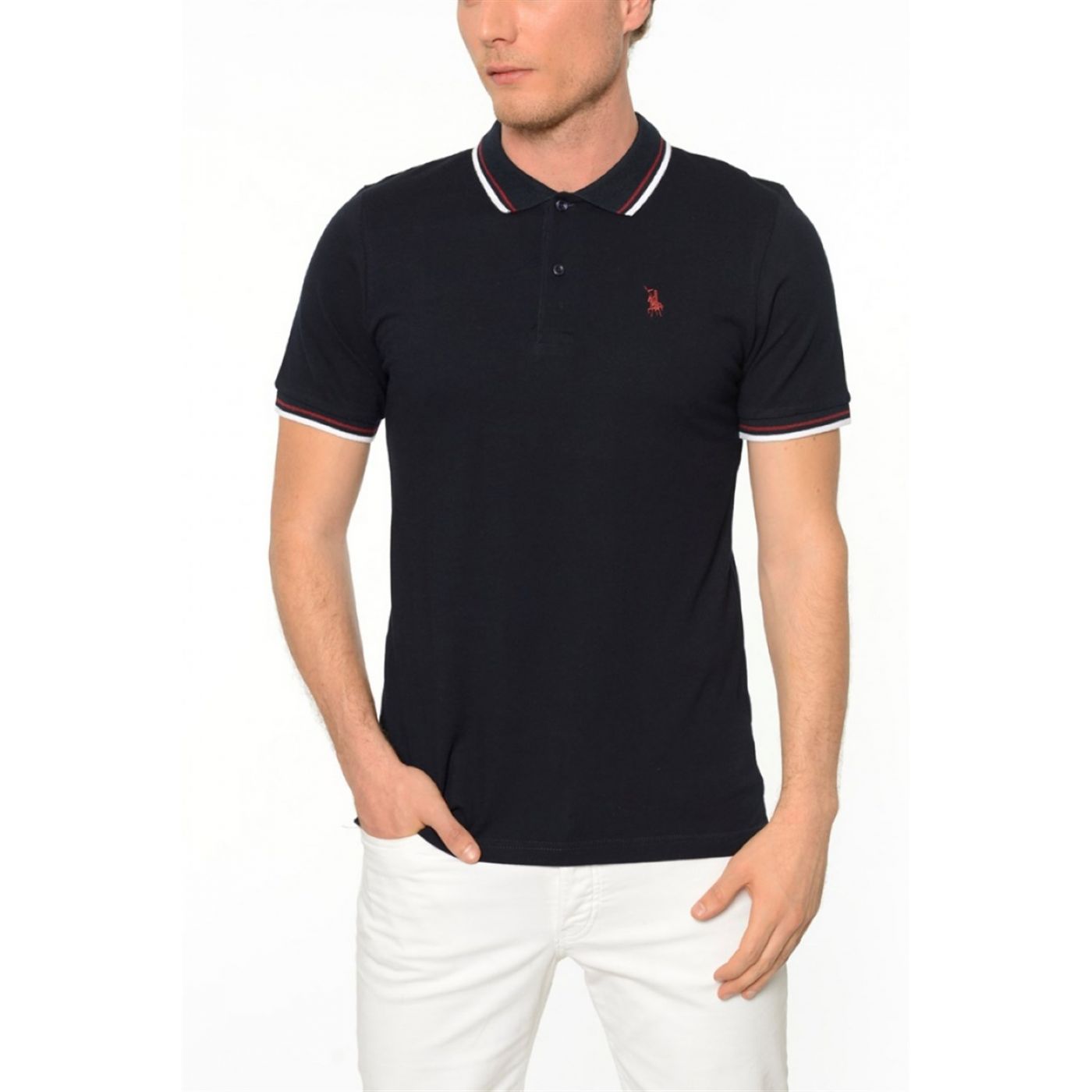 T8539 DEWBERRY T-SHIRT-LACİVERT
