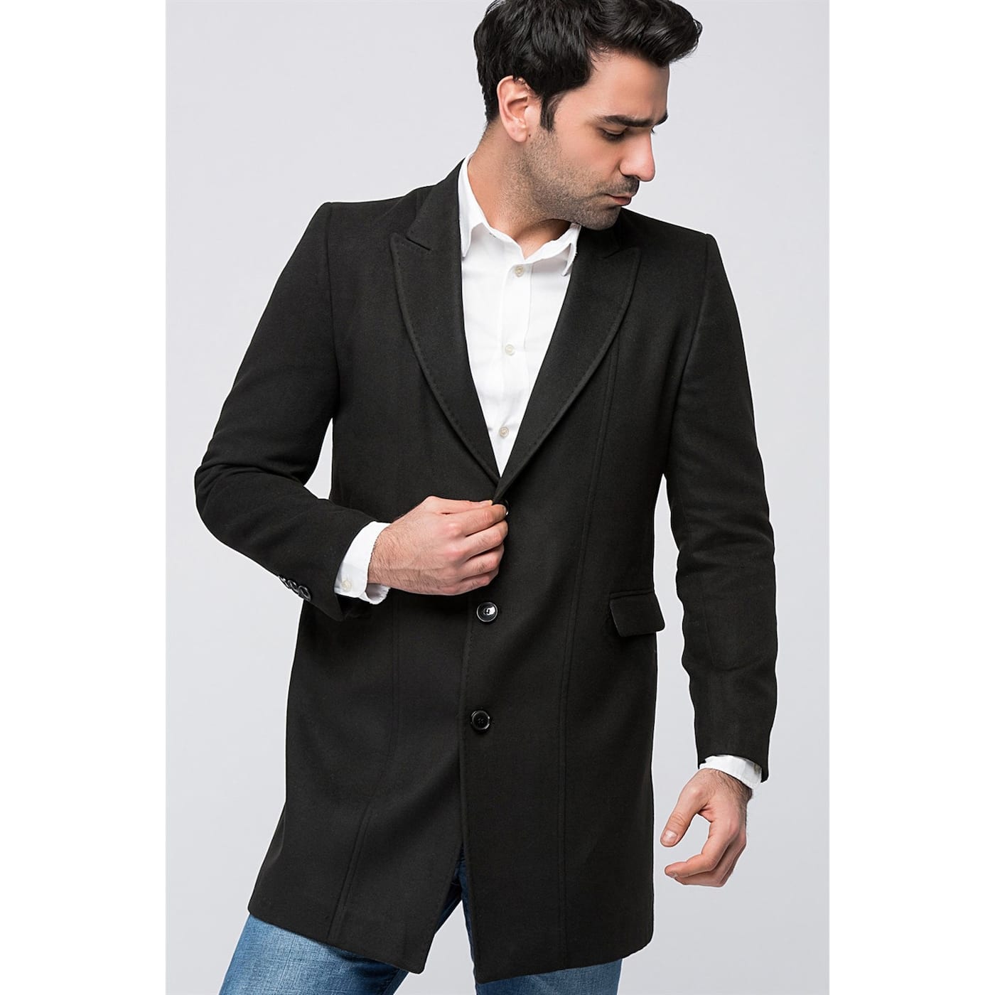 PLT8343 DEWBERRY MEN's COAT-BLACK