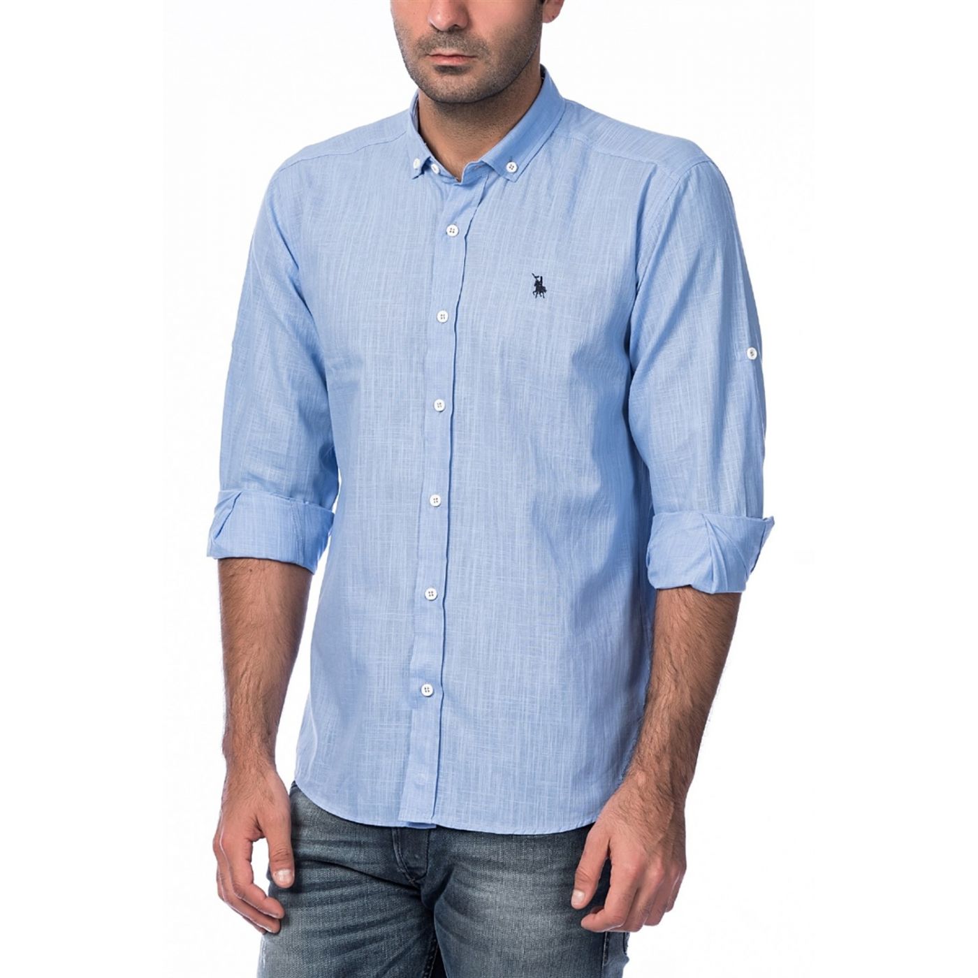 G624 DEWBERRY LINEN SHIRT-BLUE